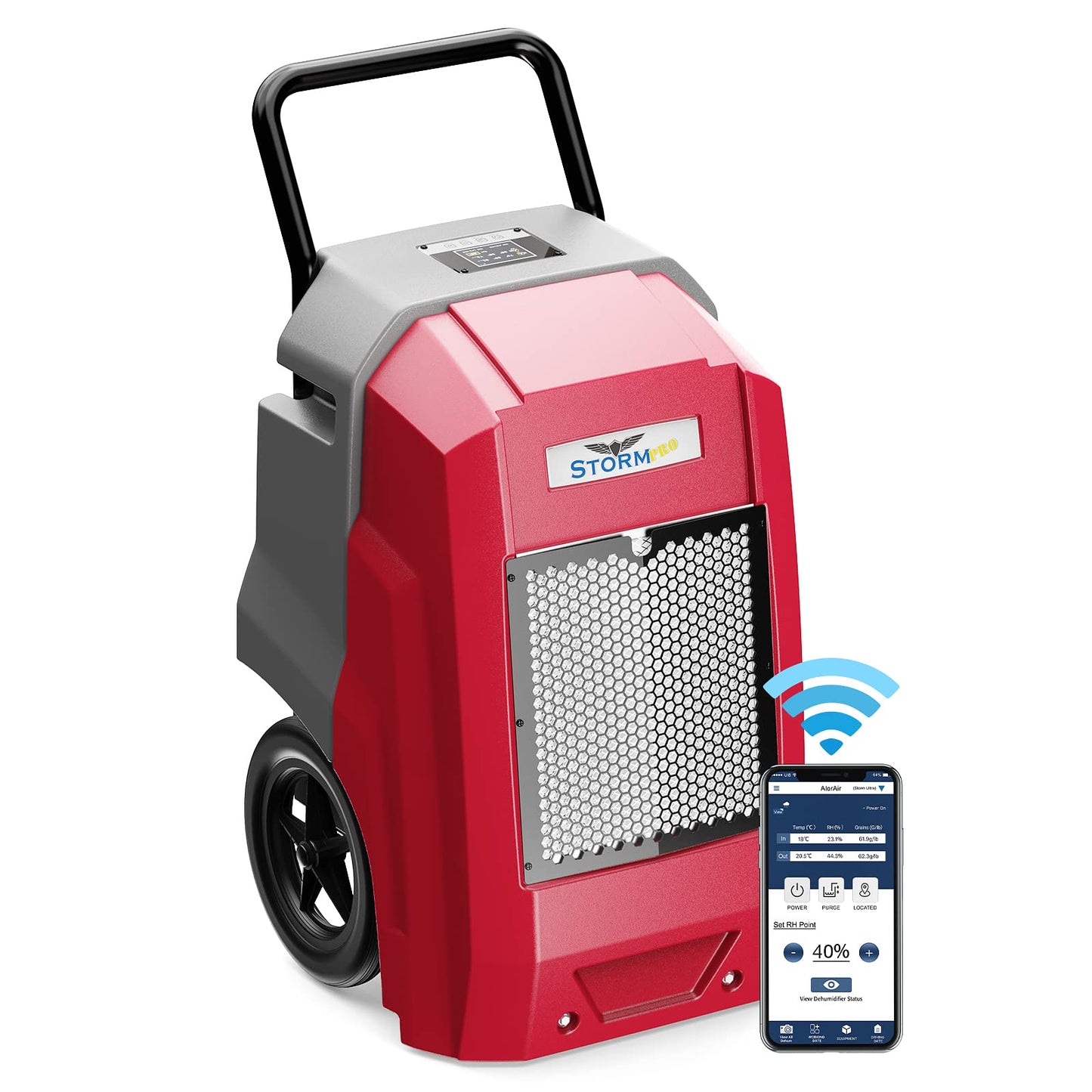 ALORAIR 180 Pints Commercial Dehumidifier with Pump Drain Hose, Smart Wi-Fi Dehumidifier for Large Basement, Industrial or Commercial Space, Smart Wi-Fi, 6 Years Limited Warranty