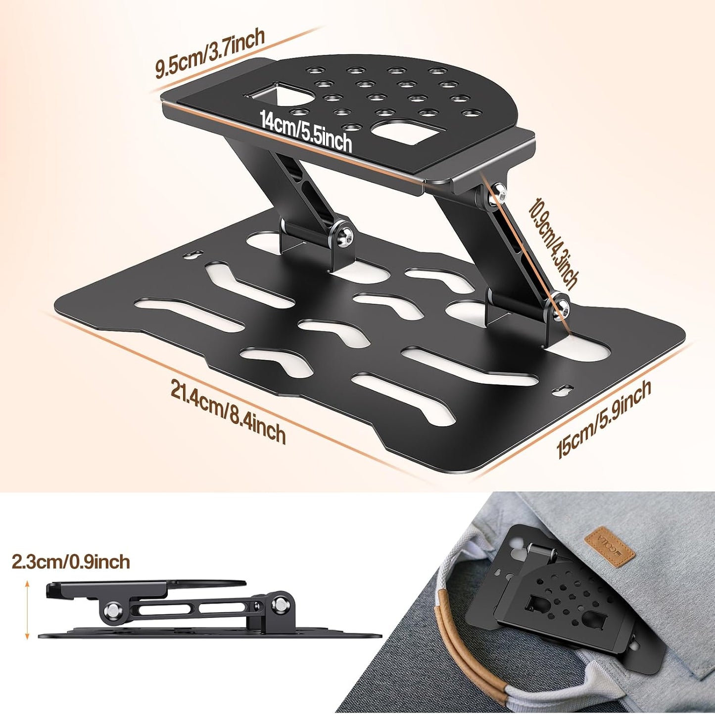 3-in-1 180 1/4" Adjustable Projector Mount Stand Universal Ceiling/Wall/Table Mount with Dual-Axis Rotation, Multi-Hole