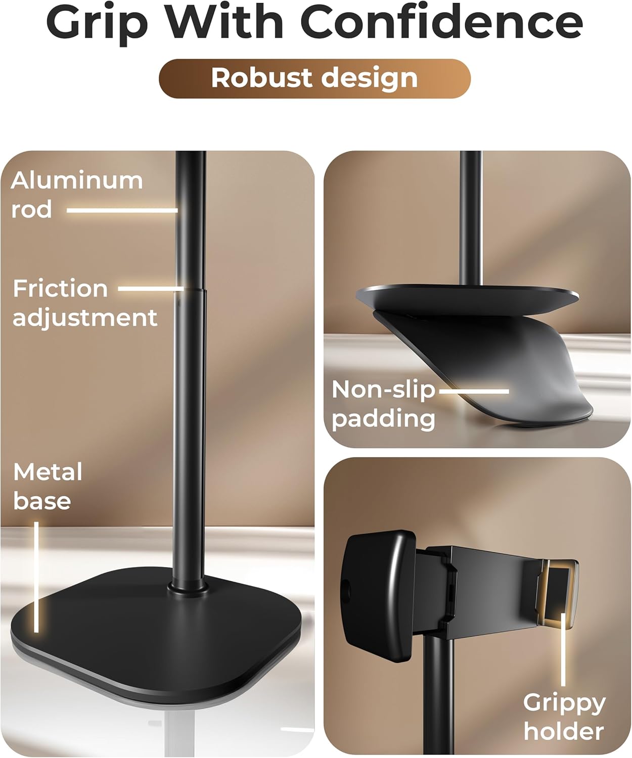 COOPER Pack], 2-Pack) ChatStand, [Gift Family Adjustable Cell Phone Stand for Desk, Phone Stand for Recording, iPhone