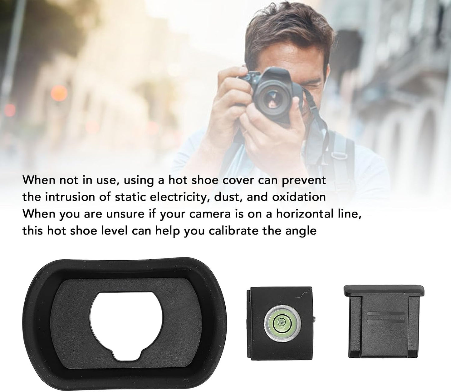 WIHFHGZ Set 3 GFX100II XH2S T5 Camera Viewfinder Eye Cup Pcs, Silicone and ABS Eyecup with Hot Shoe Cover and Bubble