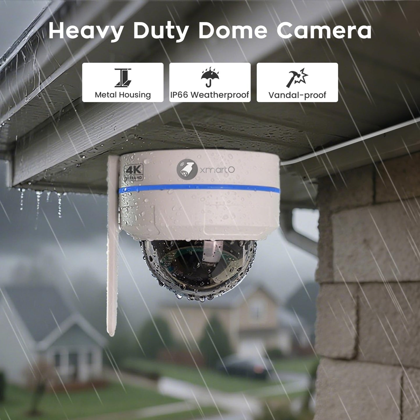 xmartO 4K 8MP Heavy-Duty WiFi 6 Security Camera System Bundle, 10-Channel NVR & 10 Heavy-Duty 8MP Plug-in AI PTZ Wireless Cameras, 2-Way Audio, IP66 Weatherproof, Long Range WiFi6, 0 Monthly Fee