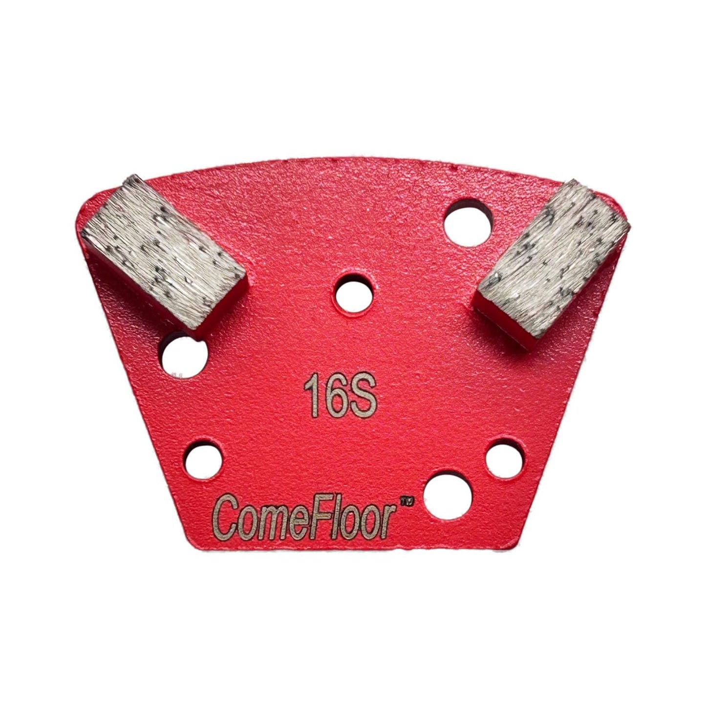 Trapezoid Diamond Metal Grinding Shoes for Concrete Floor, Compatible with Diamatic/Sase/CPS Grinders, Half Bar Seg 16 Grit Soft Bond, 9PCS
