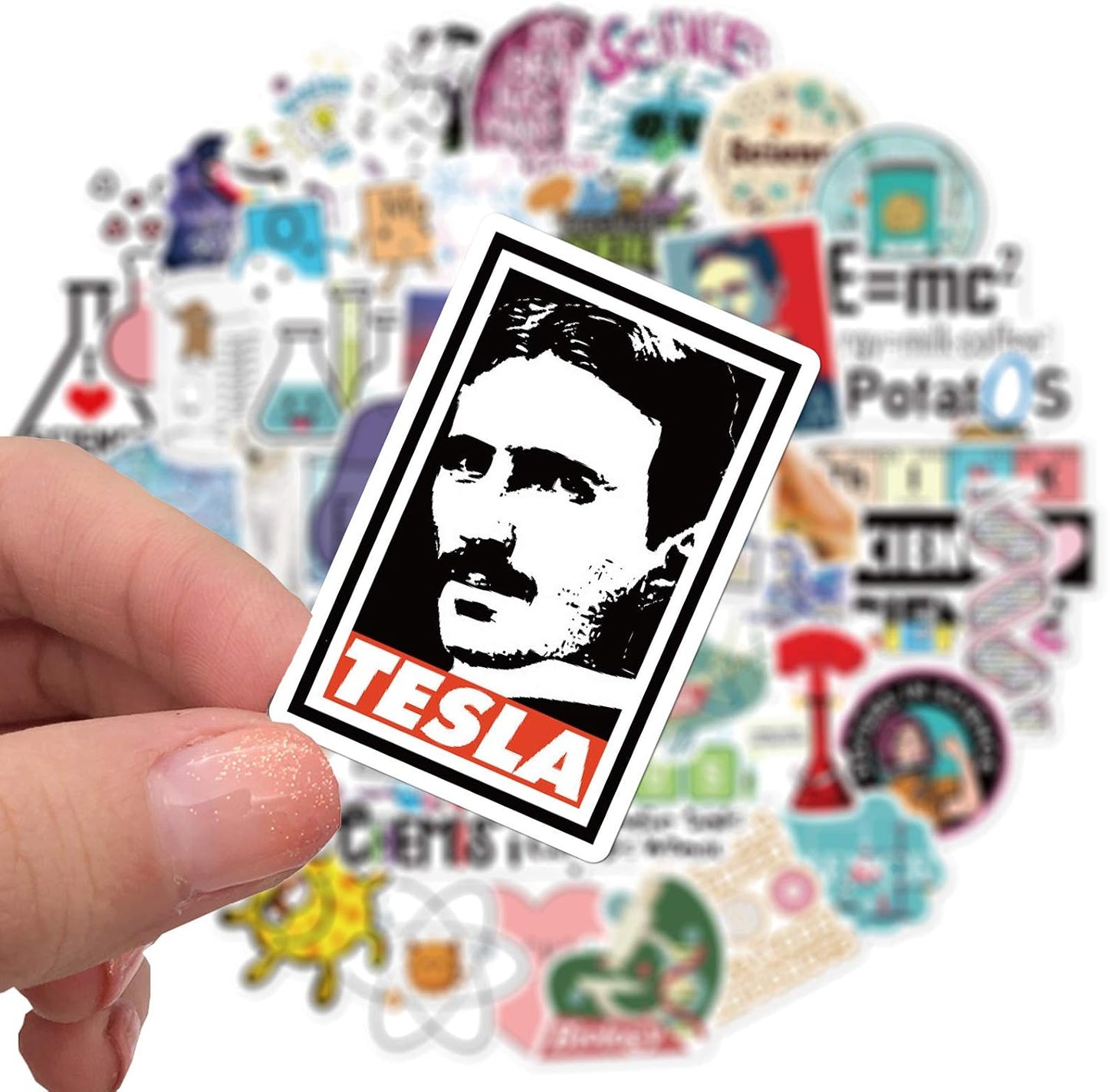 DLZJY 50PCS Funny Science Laboratory Stickers, Laboratory for Teens Adults, Physics Biology Chemistry Experiment