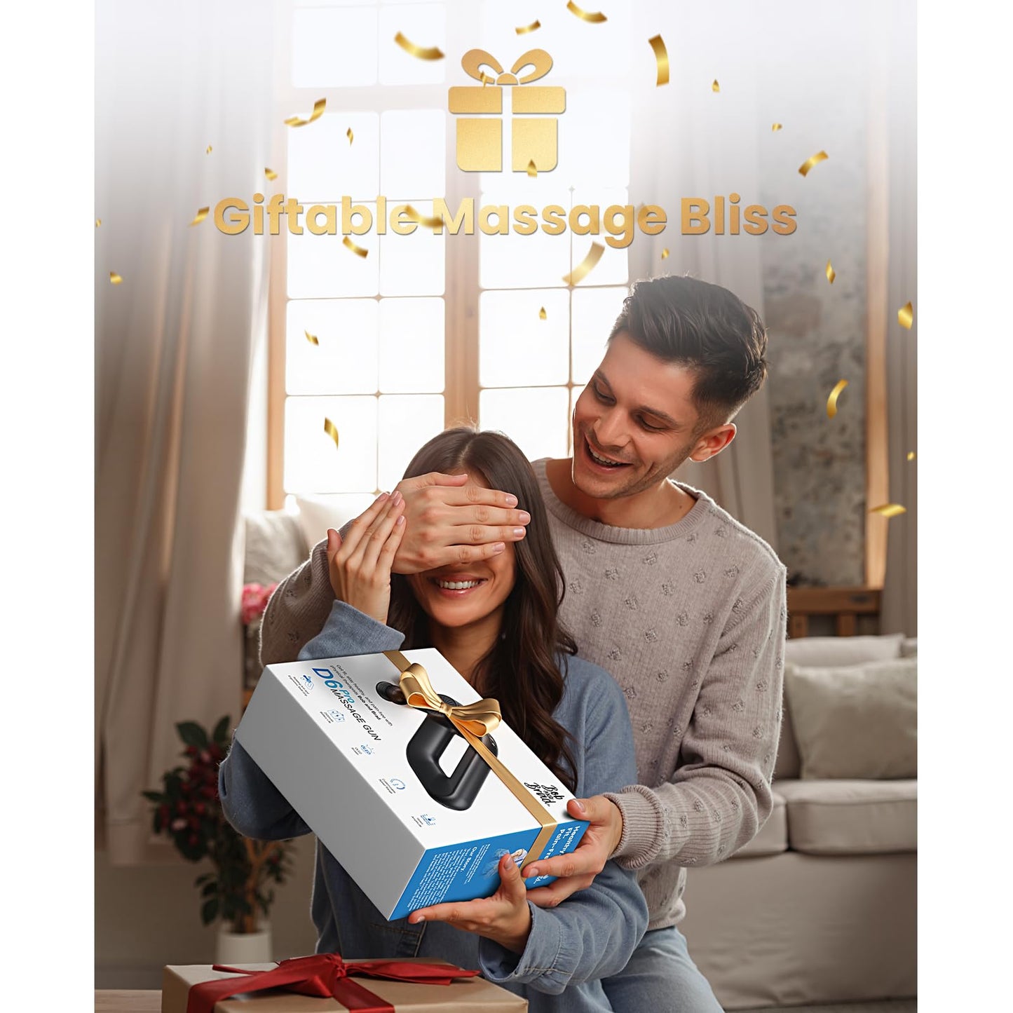 BOB AND BRAD D6 Pro Massage Gun Deep Tissue Percussion with 16mm Amplitude 85lbs Stall Force, FSA Eligible & HSA Approved Professional Muscle Massager for Athletes, Quiet Electric Back Massager