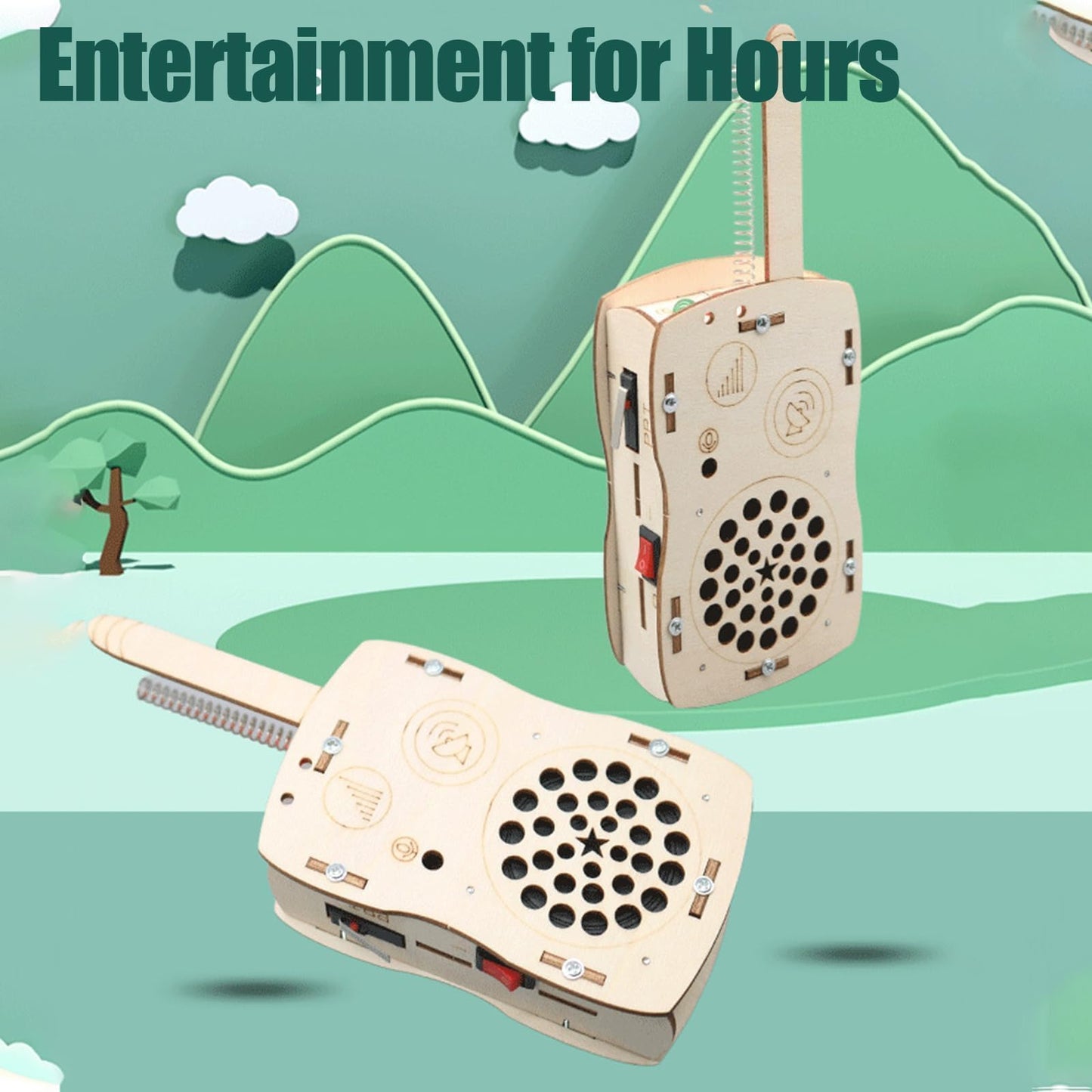 STEM Toys for Age 6-8-13 Crafts Kits Building Your Own Walkie Talkies for Kids Stuffers Birthday Gifts for 6 7 8 9 10 11 12 14+ Years Old Boys Girls Teens Engineering DIY Electronics Circuit Projects