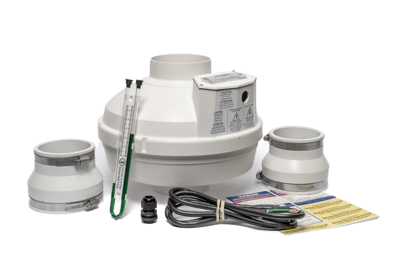 Festa AMG Maverick Radon Fan – 3“ Installation Kit - Quiet and Energy Efficient Radon Mitigation Inline Fans – High Performance 4” Duct Fan