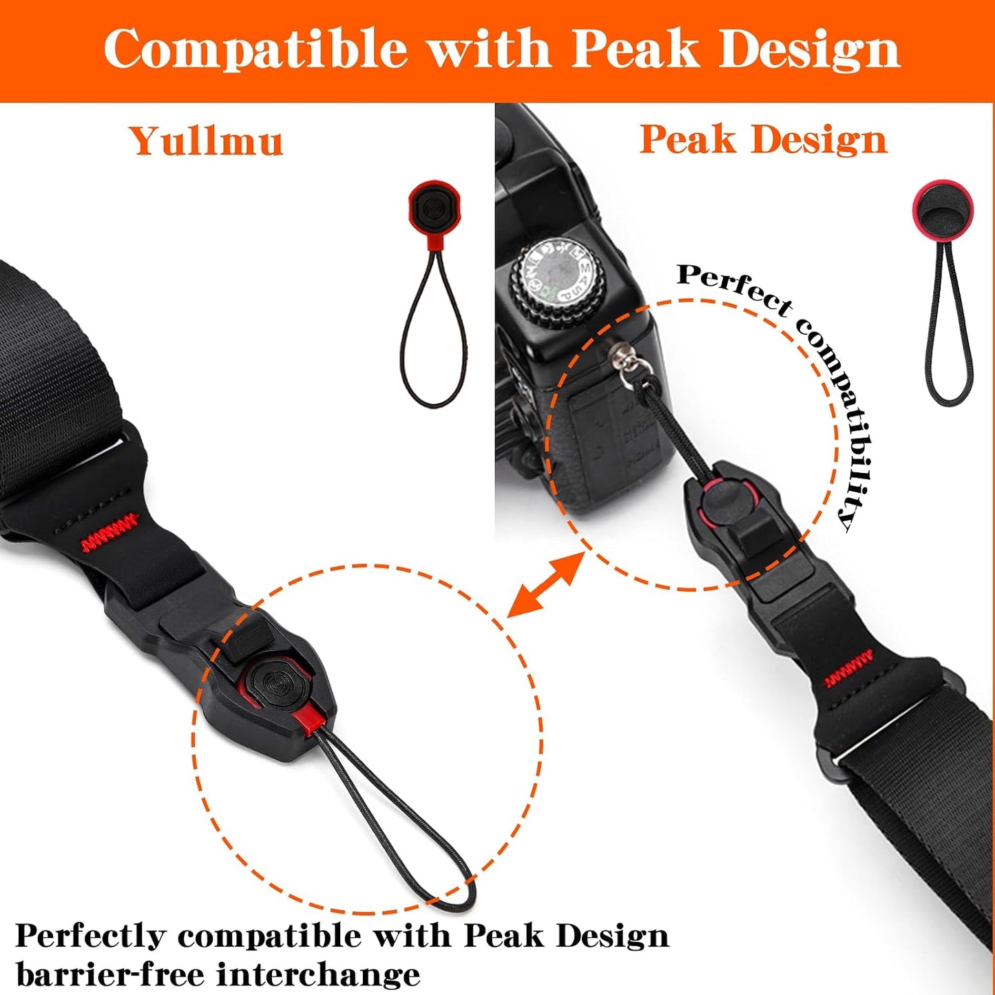 3-Layer 198 lbs Anchor Connector Suitable for Peak Design Strap Structure Load-Bearing Suitable with DSLR Mirrorless