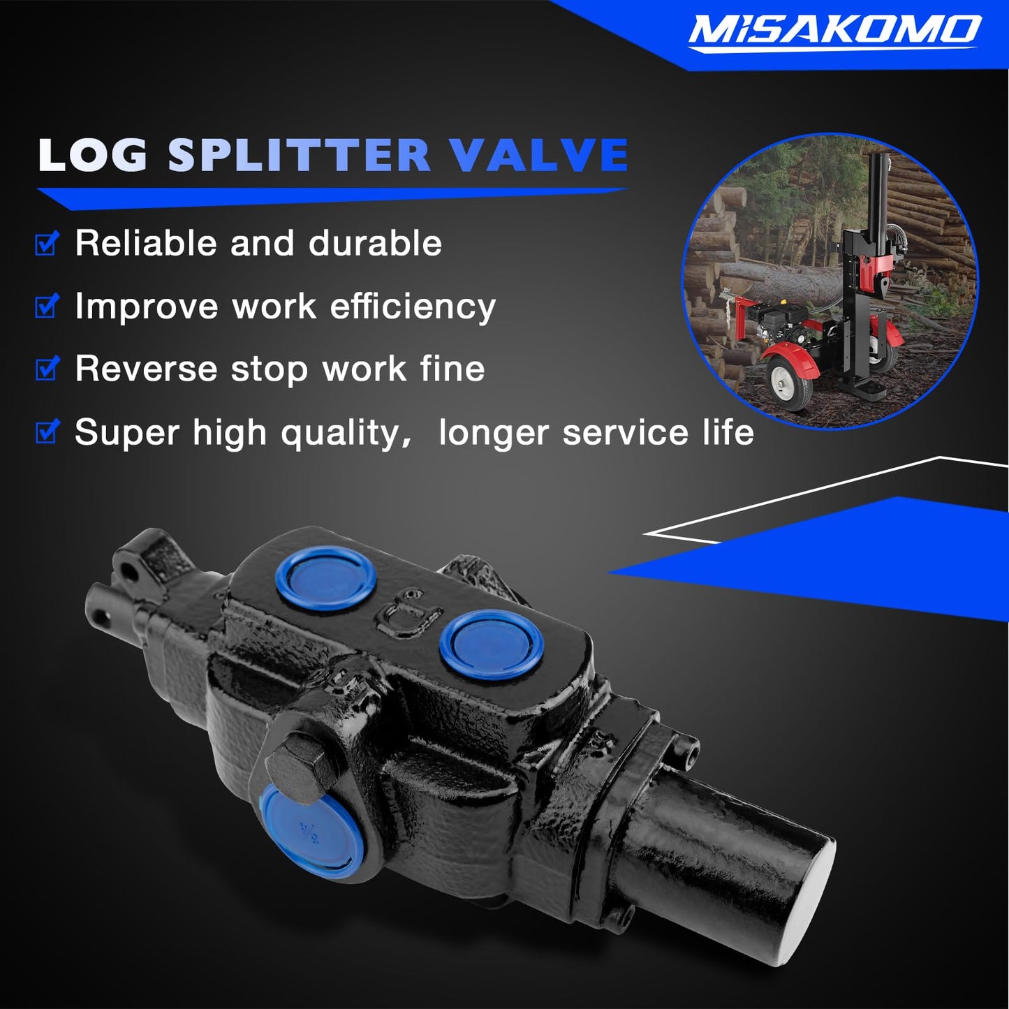 Log Splitter Control Valve Replace# 918-0481A, 717-0899, 717-0899-0483, 717-0899-0637, 717-0899-0638, 717-0899-0648, 717-0899-0662, 718-0481, 718-0481-0498, 718-0481-0637, 718-0481-637, 918-0481