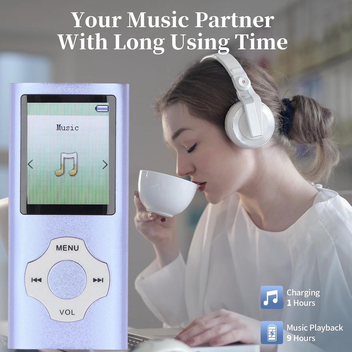 Zunate 128GB MP3 MP4 MP3, 1.8in Player with Bluetooth and WiFi, Portable Lossless Sound HiFi Sound Color Screen