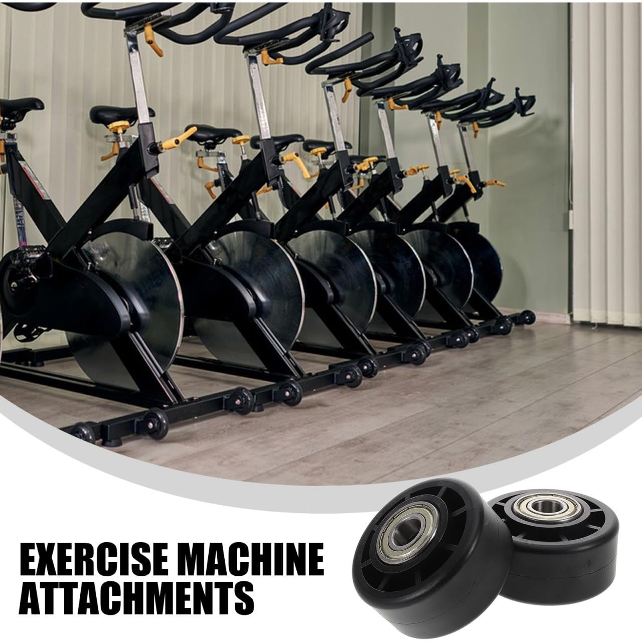 Toddmomy Fitness Equipment Universal Wheel 2.75 Inch Durable Gym Roller Replacement for Treadmills Exercise Bikes Easy Diy Installation Smooth Rotation