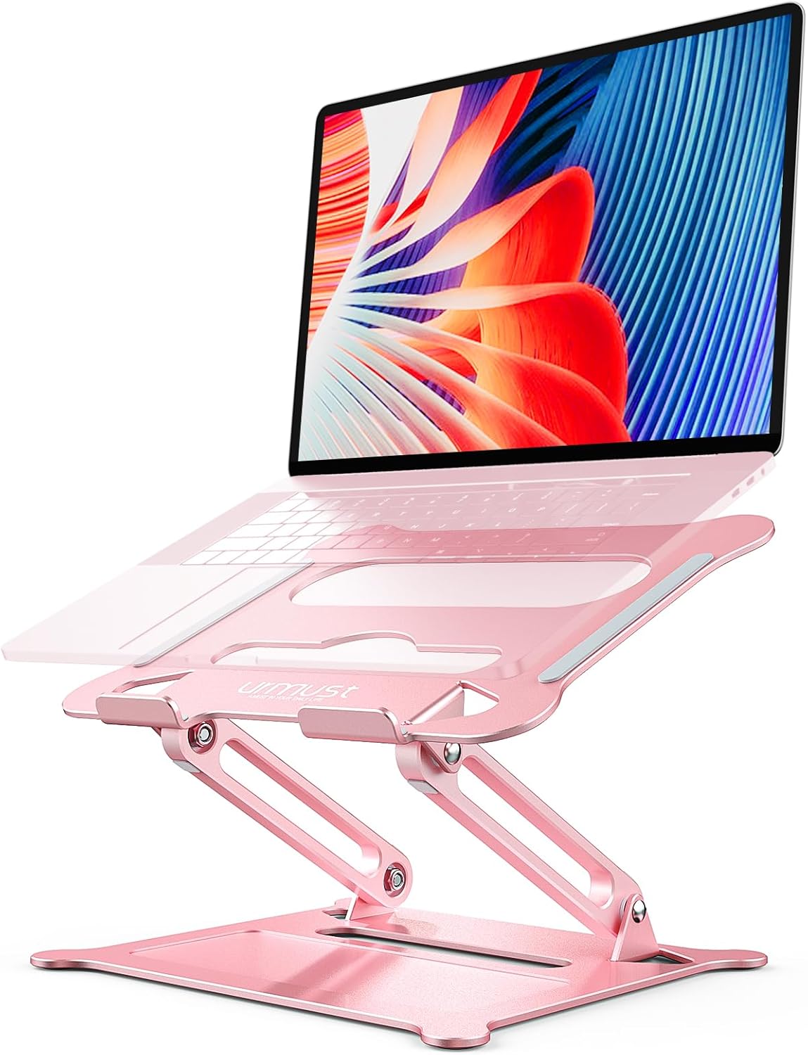 Urmust 10-15.6"(Rose Laptop Notebook Stand Holder Adjustable Laptop Stand Portable Computer Riser Compatible