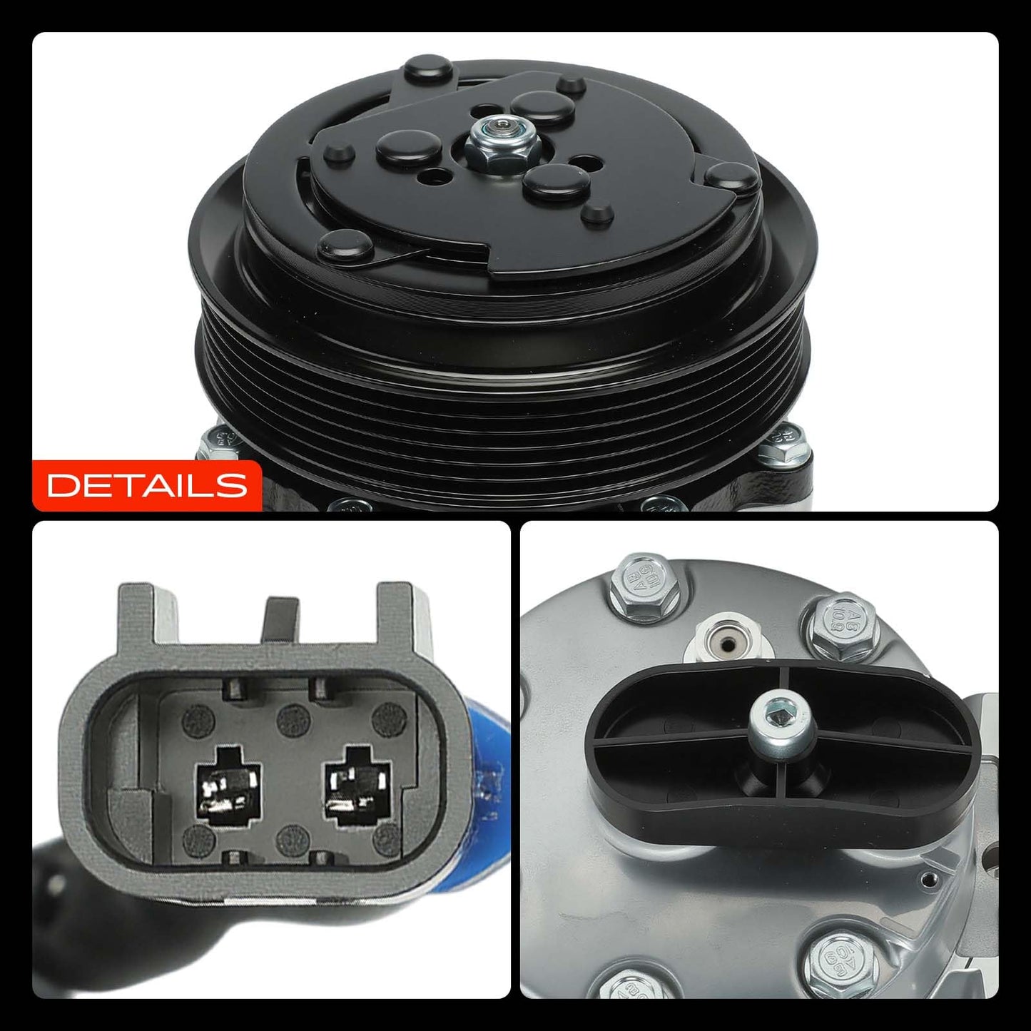 A-Premium Air Conditioner AC Compressor with Clutch Compatible with Freightliner Century Class/Classic/Classic XL 2002-2007, Columbia 2003-2004/2006, FC70/FL50 2004-2004, FS65, M2 106, MB60, MB70