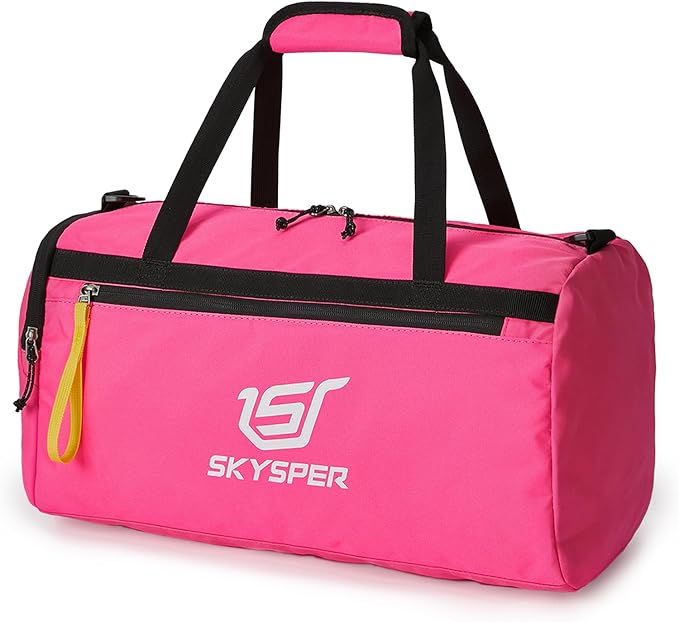 SKYSPER 30L Gym Duffel - Sports Bag Small with Wet Pocket for Sport, Travel, Fitness & Workout Men Women(Pink)