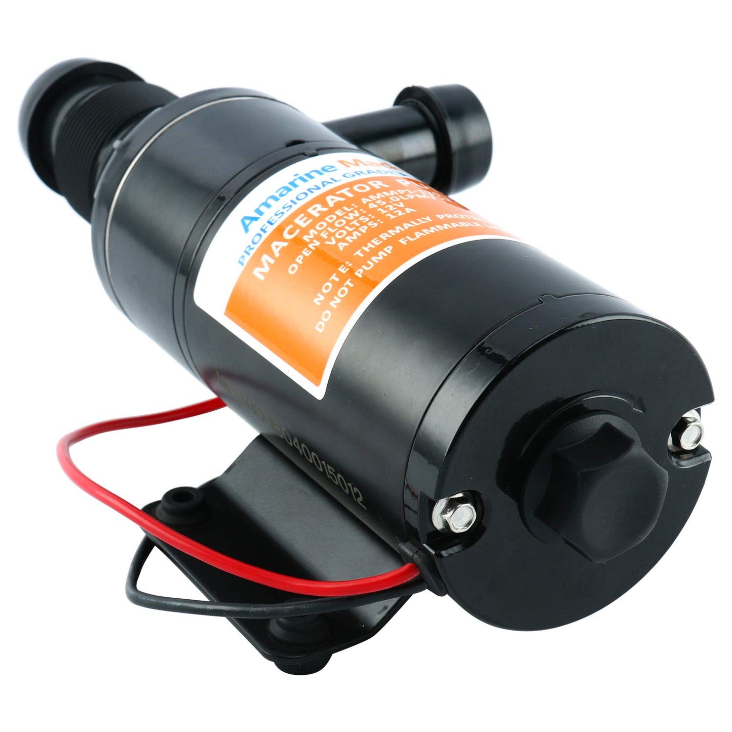 Amarine Made Macerator Waste Water Pump 12V 12 GPM New Anti-Clog Feature for RV Marine Trailer Toilet Sewer Self Priming