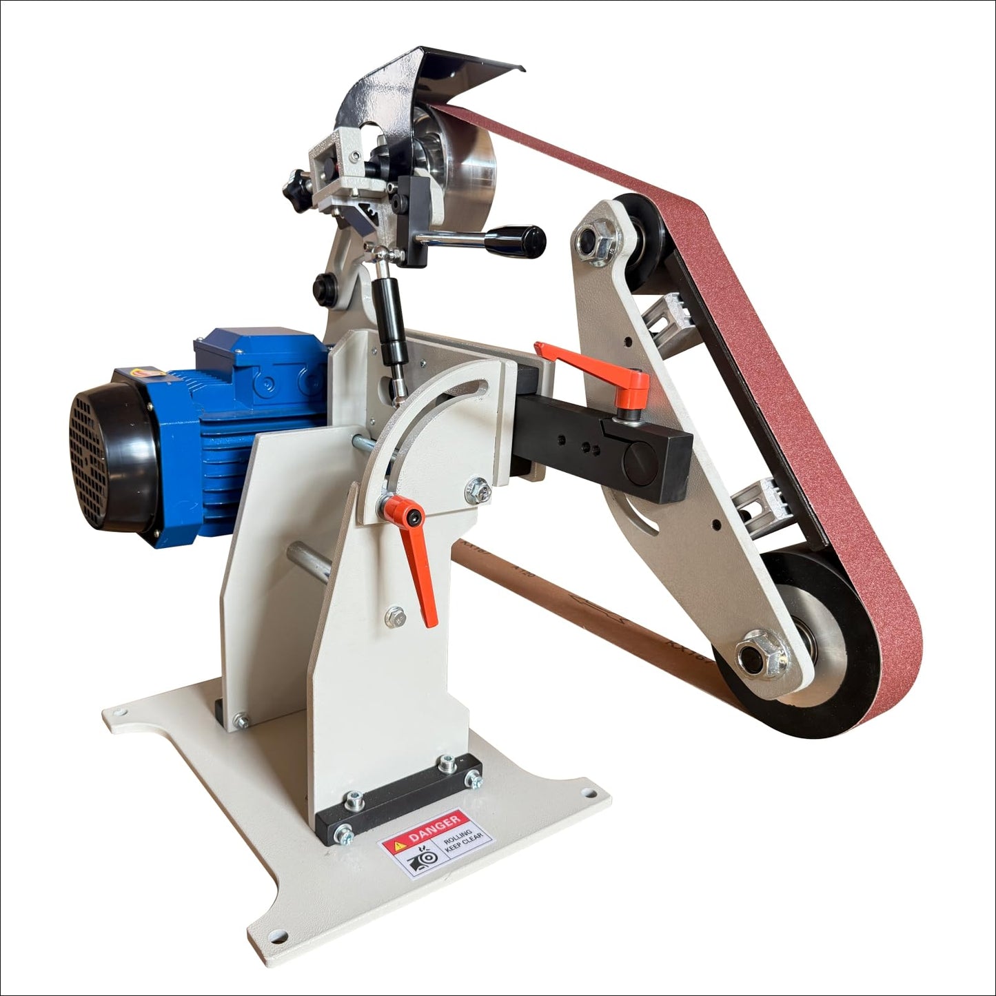 JLD Professional Belt Grinder Sander, 2x72 Inch Belt, 1500W Electric Motor with 2.2KW VFD, 2 sets of grinding kits with 3 grinding methods,Vertical and Horizontal operation includes 3 sanding belts.