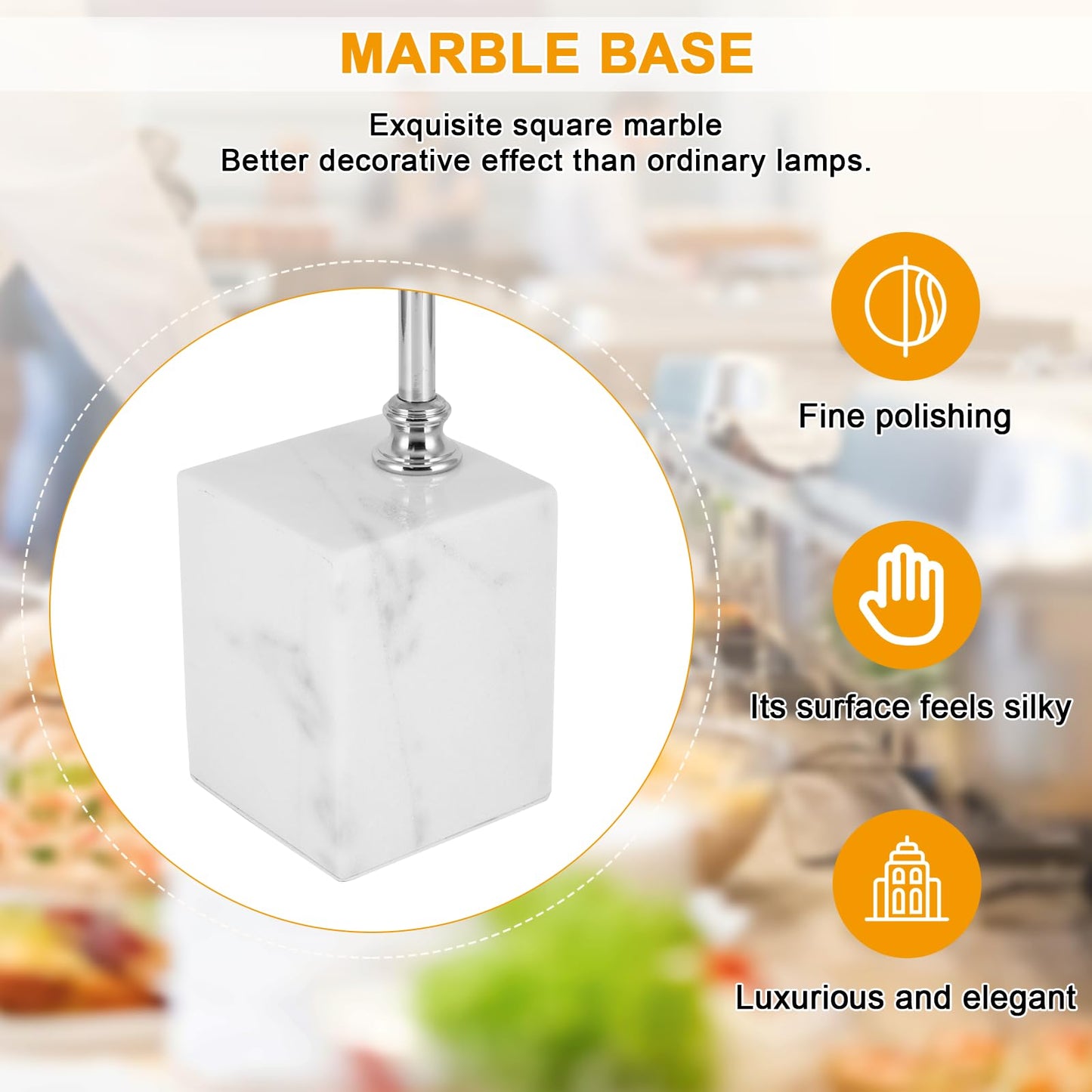 YMJOINMX Commercial Food Heat Lamp with Marble Base Food Warmer Heating Lamp Light for Buffet Food Service
