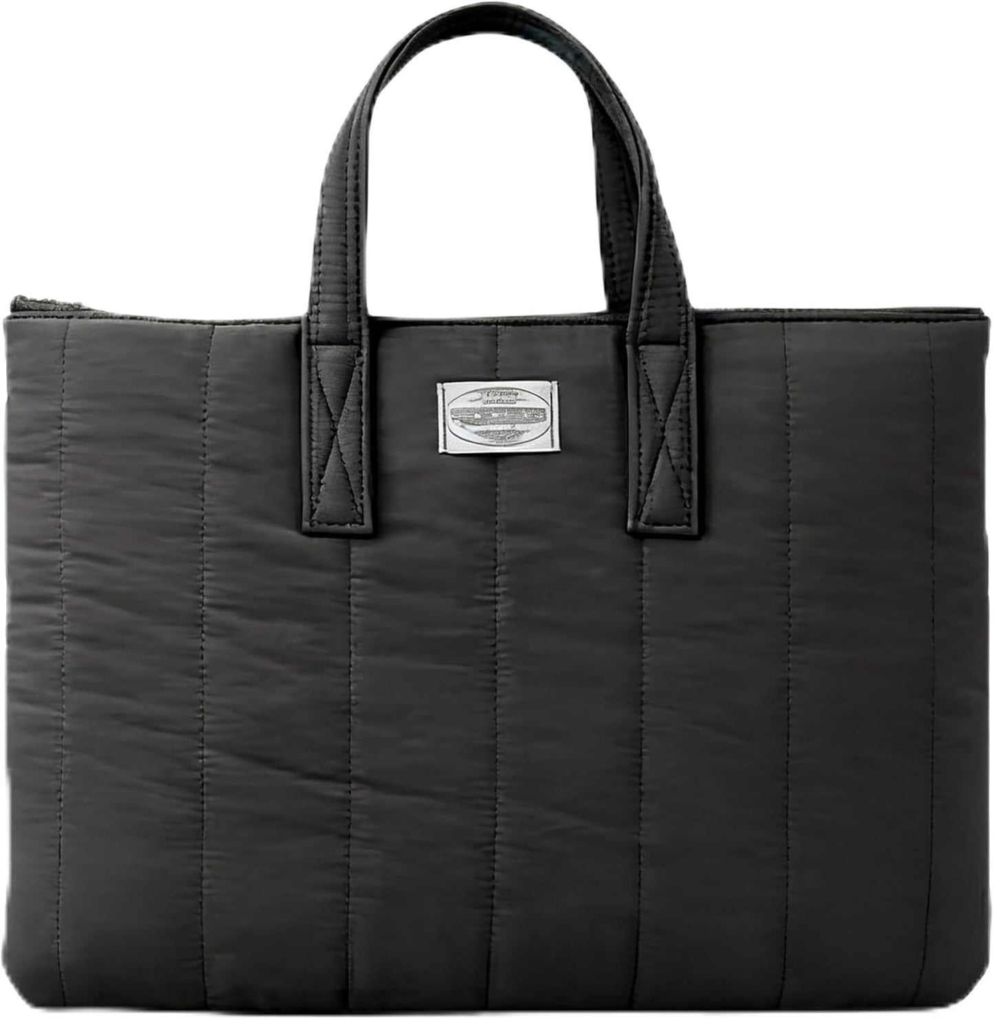 JINGJU-DESIGN 13" Commuting (15"x11") Canvas Tote Bag for Women | Japanese Minimalist Laptop Bag Fits Notebook & iPad |