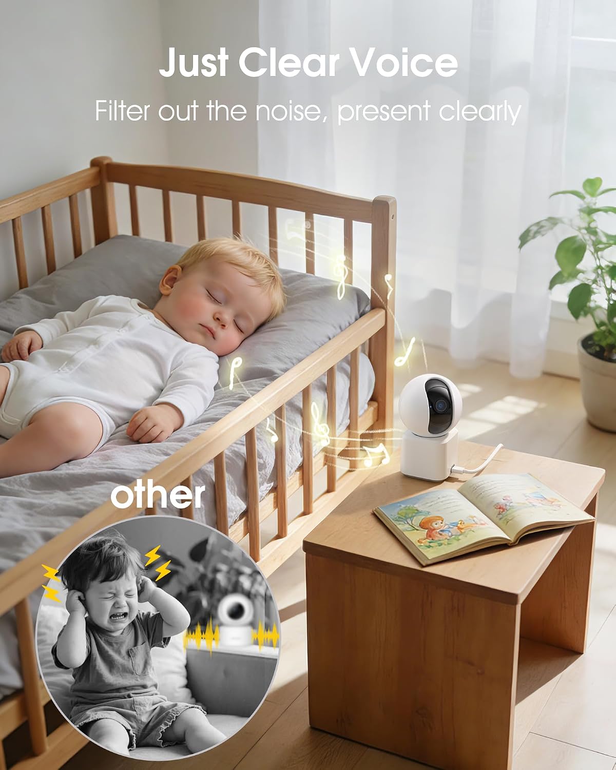 ARCCTV 2.5K 6 360 5GHz 2-Way Dual Lens Indoor Security Camera, WiFi Pet Camera with Phone App, Dog Camera for Home