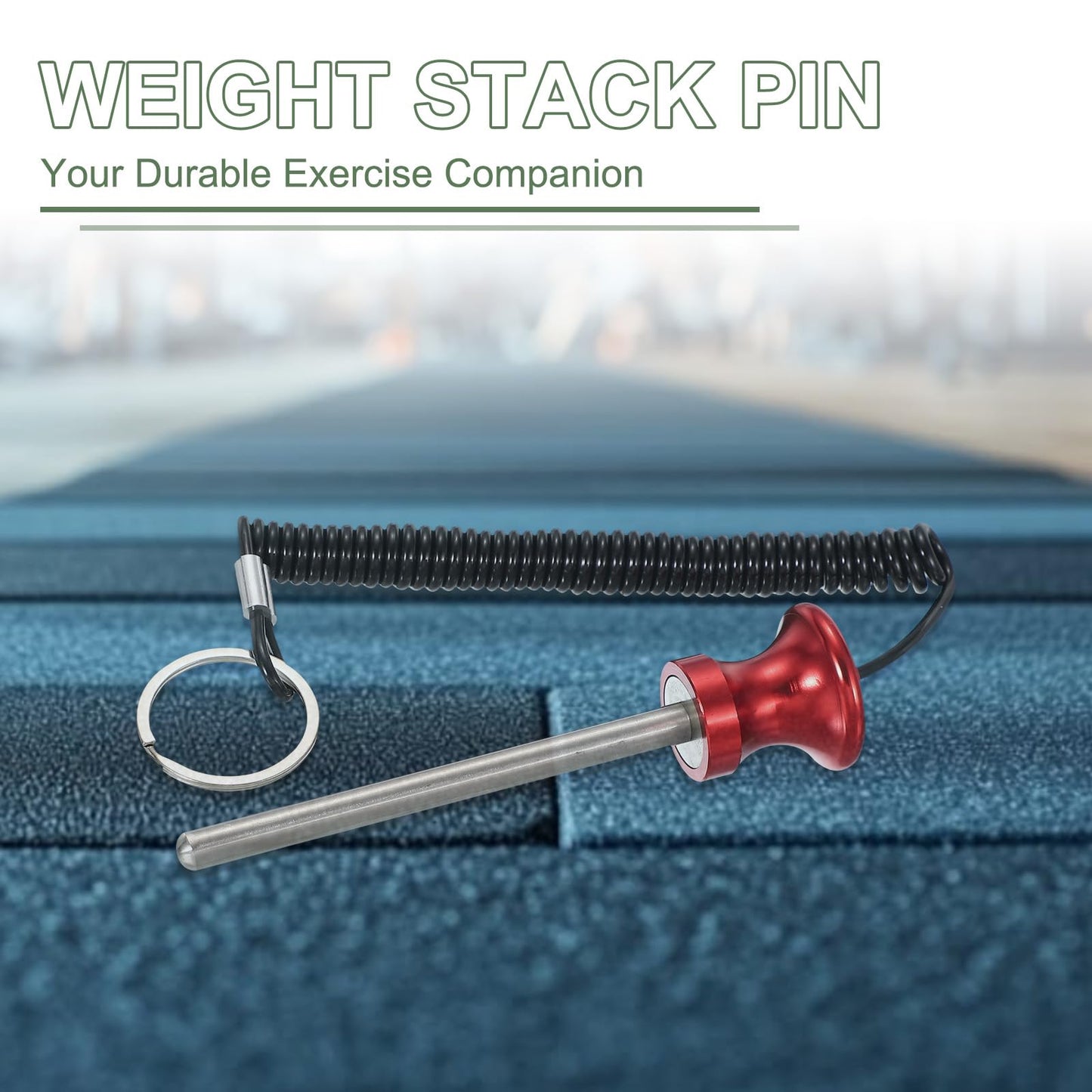 YELARXI Weight Stack Pin, Weight Gym Pin Strength Training Equipment Replacement with Pull Rope, 0.4 x 3.1 Inch Fit for Commercial Home Gym Club Machine Accessories (2 Pack, Silver)