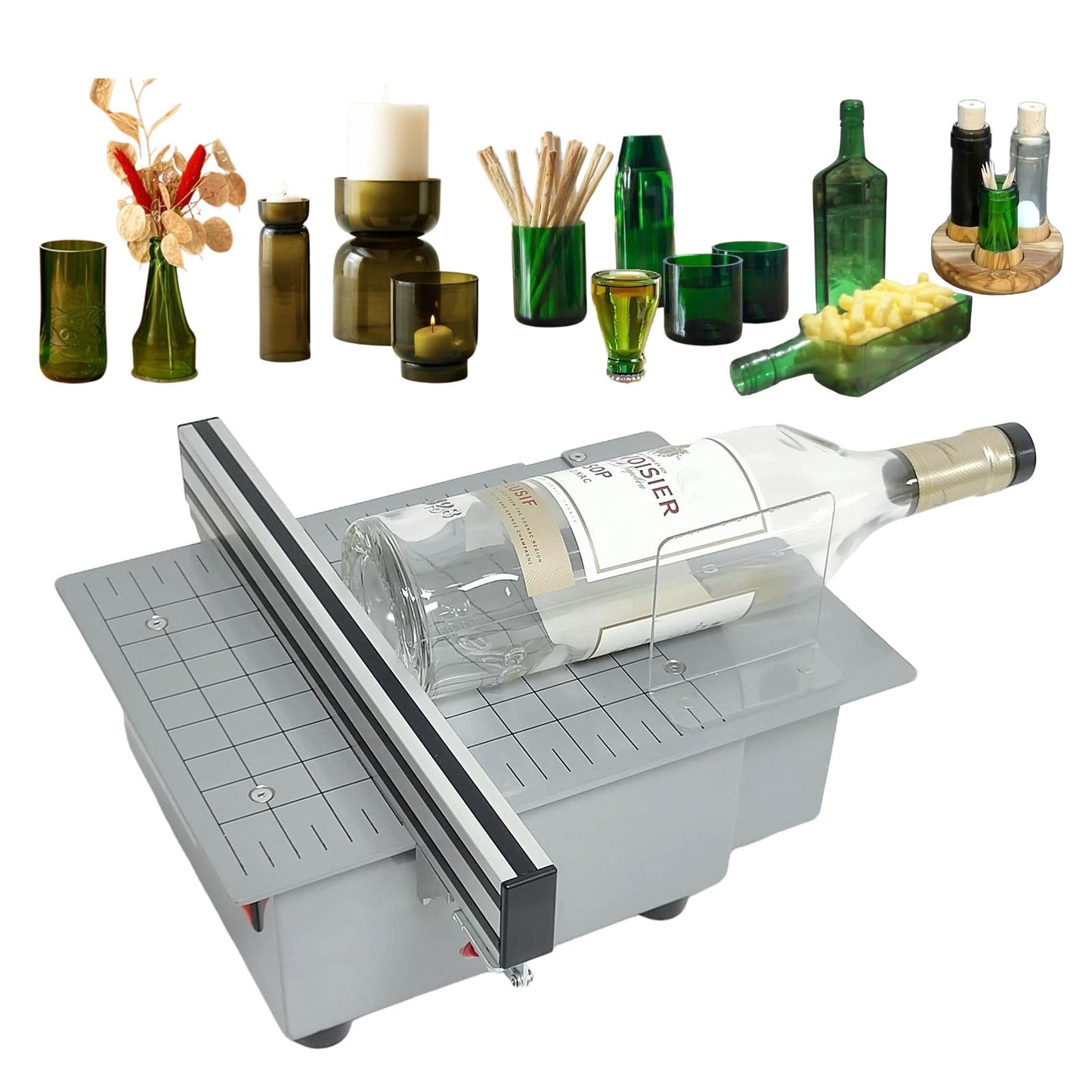Deruilong Electric Bottle Cutter, Trim Saw, Glass Bottle Cutter, Glass Cutter, Stain Glass Cutter Stone Cutter Brittle and Hard Materials Cutter
