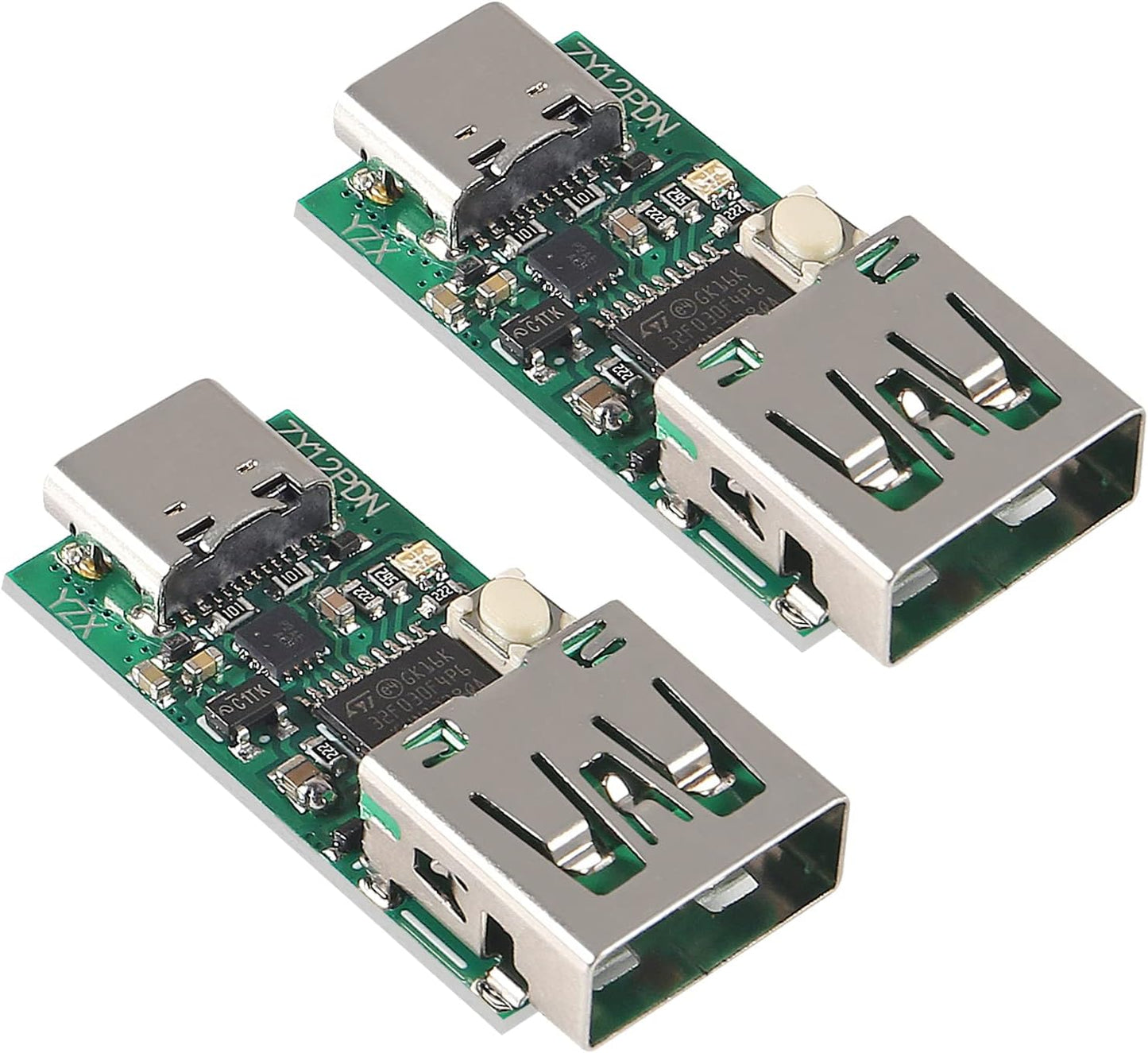 ATNSINC 2PCS PD2.0 3.0 PD3.0 (ZY12PDN Type-C USB-C to DC Decoy Fast Charge Trigger Polling Detector Module with USB)