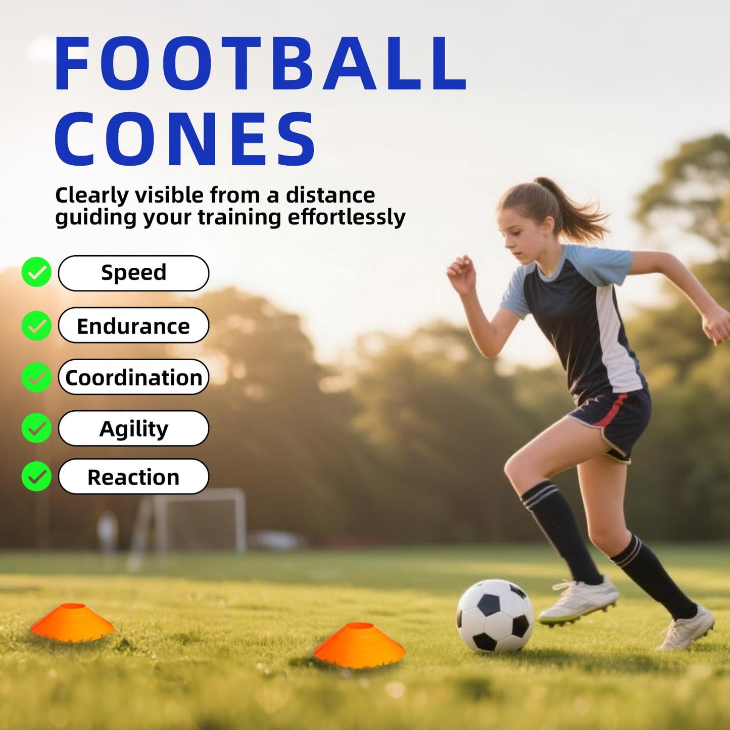 SUNBABA Agility Ladder Speed Training Equipment Set with 20ft Agility Ladder,4 Hurdles,12 Cones,Jump Rope,Running Parachute-Ideal Training Equipment for Kids Youth Adults in Soccer Football Basketball