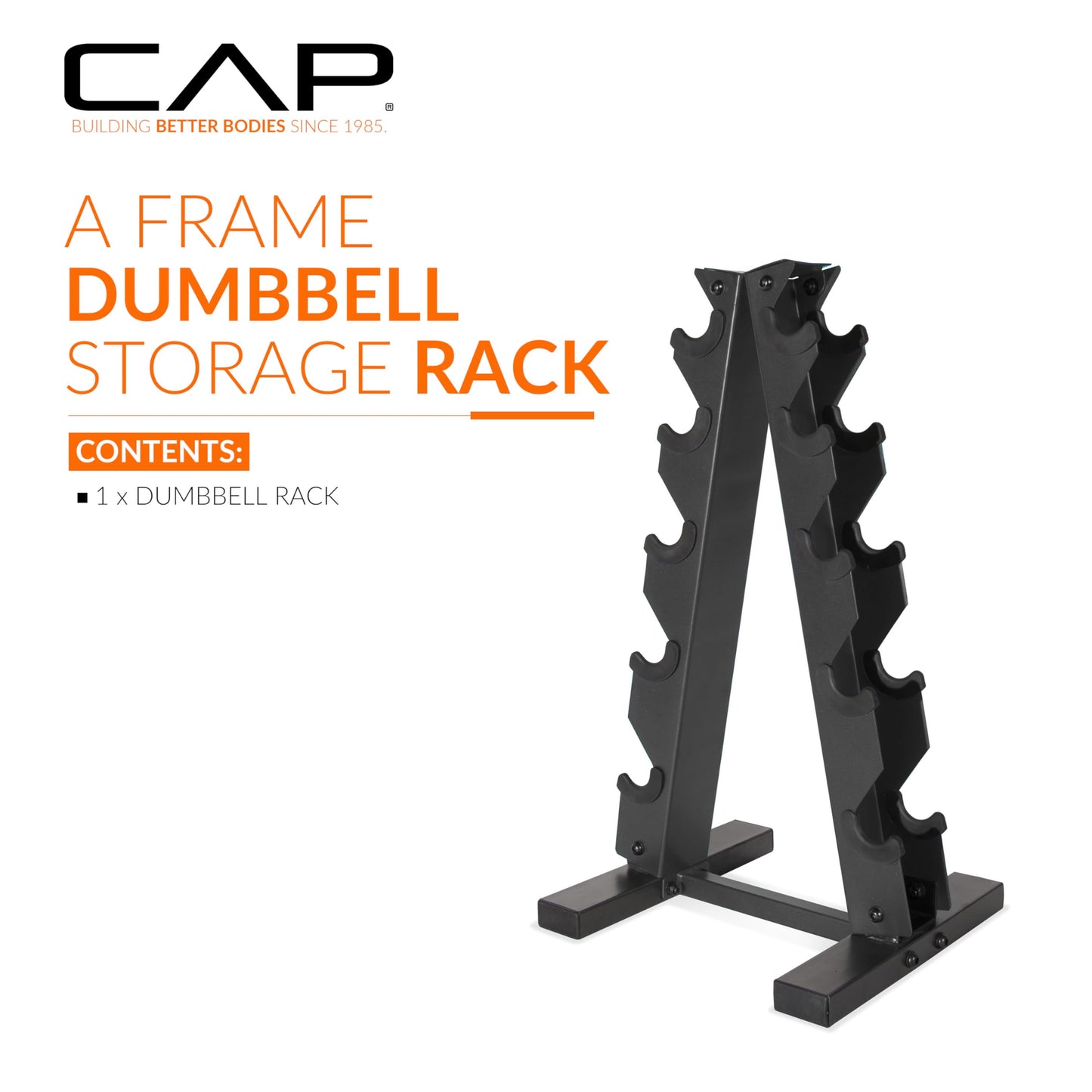 CAP A-Frame Dumbbell Hand Weight Vertical Storage Rack - Carbon