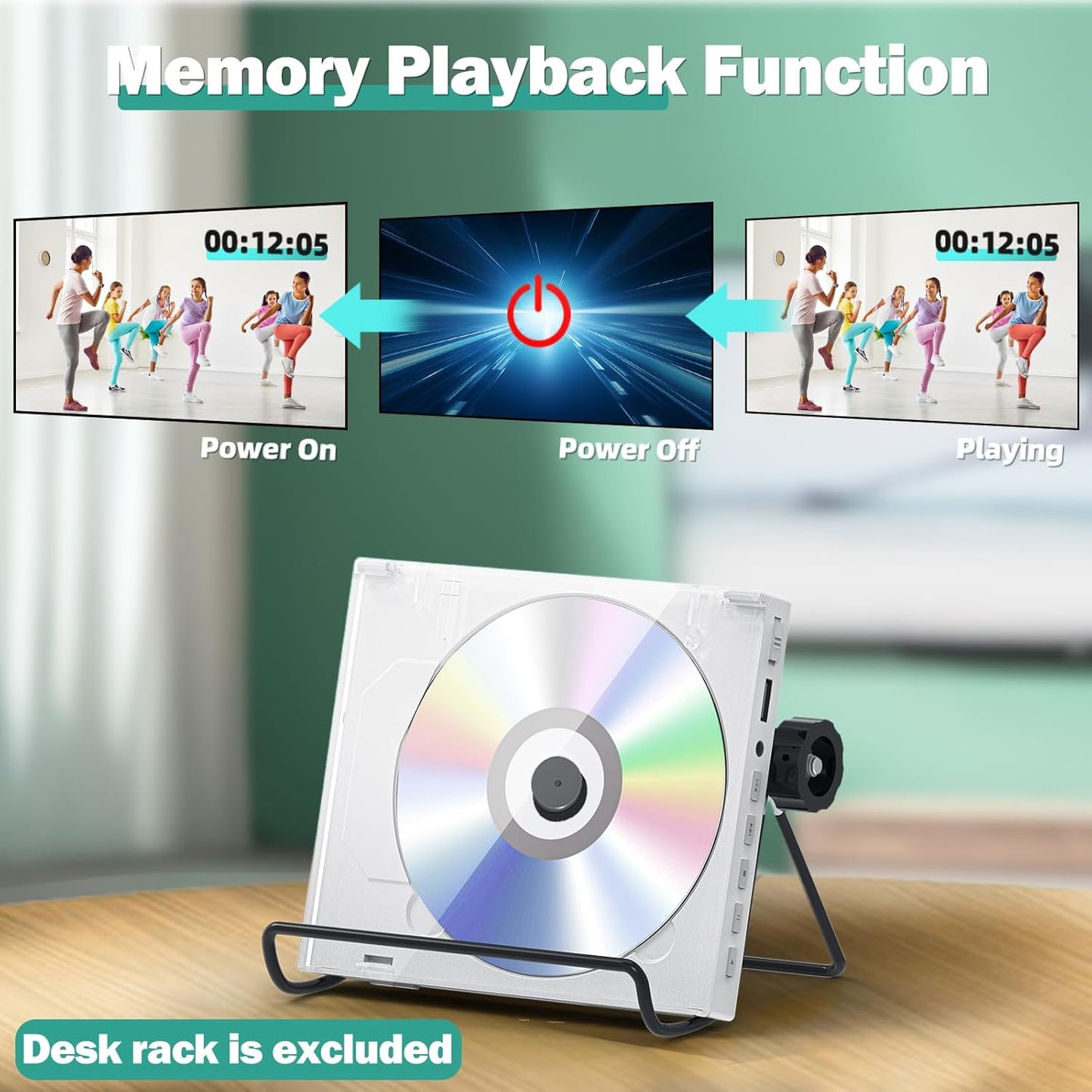 MAITE 1080P, Mini DVD Players with USB Port, HDMI/RCA Output with Mini DVD Players for TV, Supports All Region NTSC/PAL