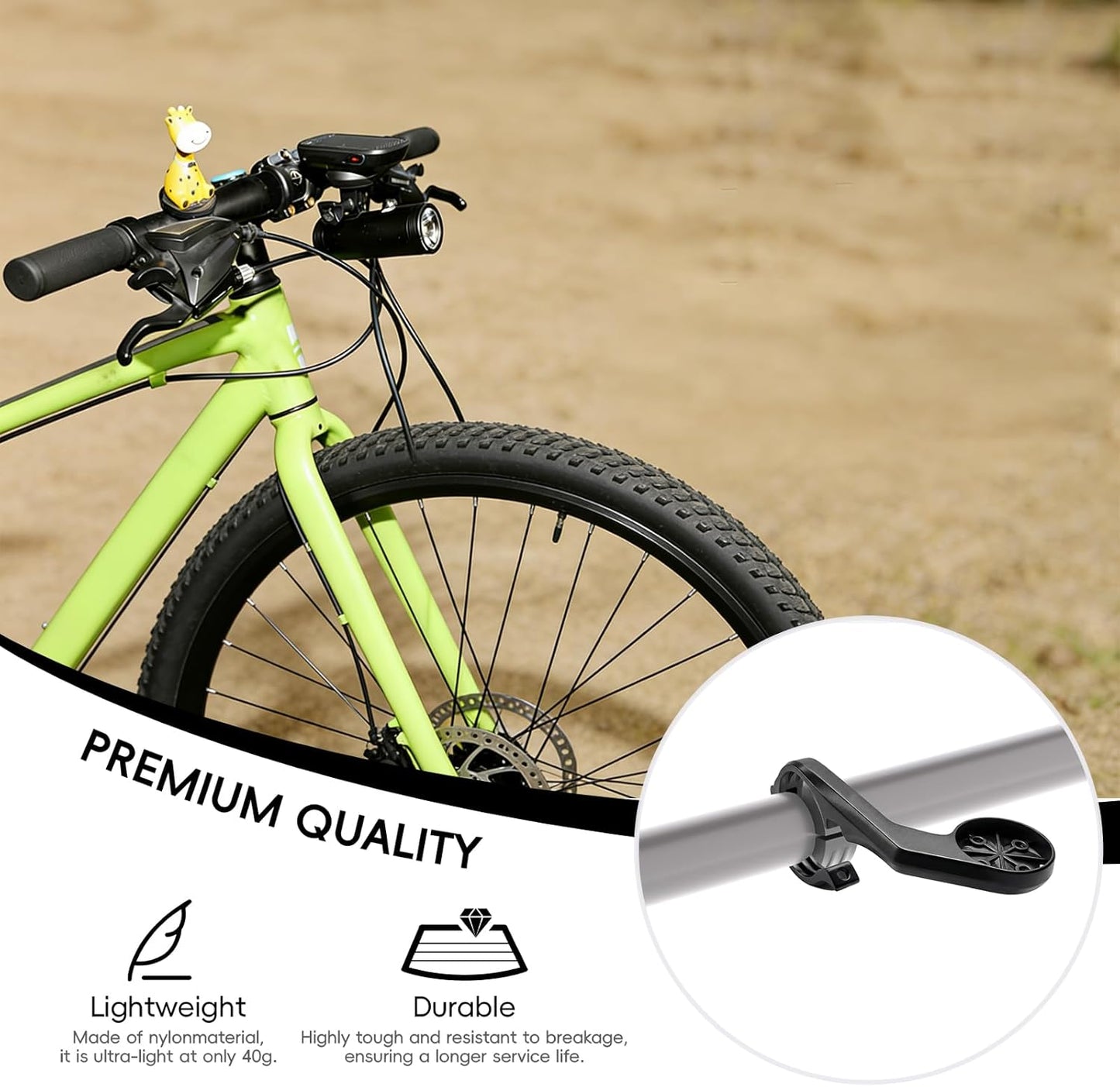LONLEEYU 22-33MM Bike Computer Mount, Cycling Out Front Bike Mount Designed for All Cycling Computer, Garmin Edge GPS