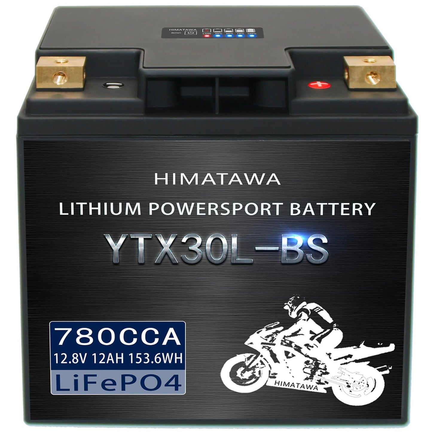 Himatawa YTX30L-BS lithium battery 780cca 12Ah LiFePO4,Fits for motorcycle,UTV,ATV,PWC,Jet Ski, Scooter, Lawn Mower, Snowmobile, Motorbike,Tracktor,Quad