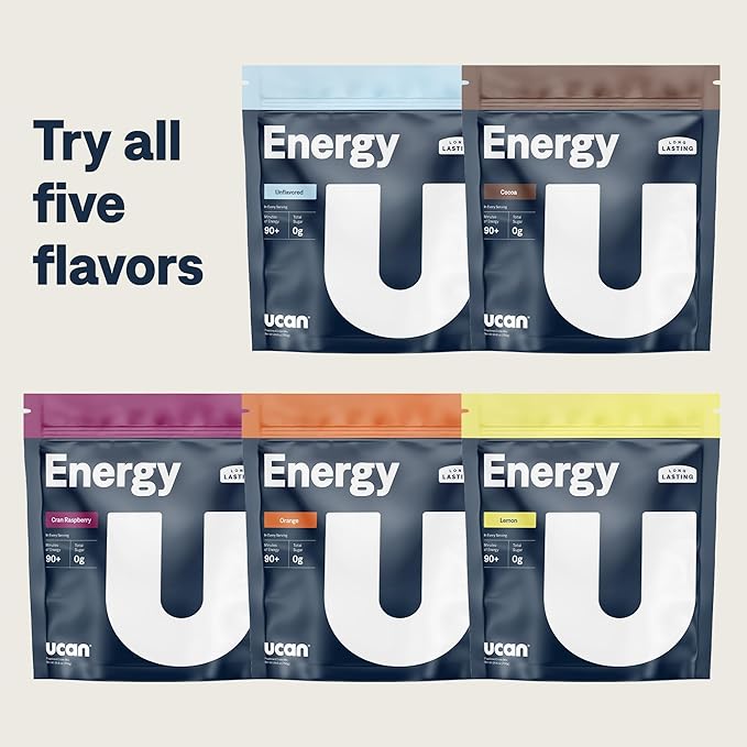 UCAN Energy Powder, Lemon, Keto, Sugar-Free Pre & Post Workout for Men & Women, Non-GMO, Vegan, Gluten-Free, Great for Runners, Gym-Goers and High Performance Athletes (28 Servings, 24.6oz)