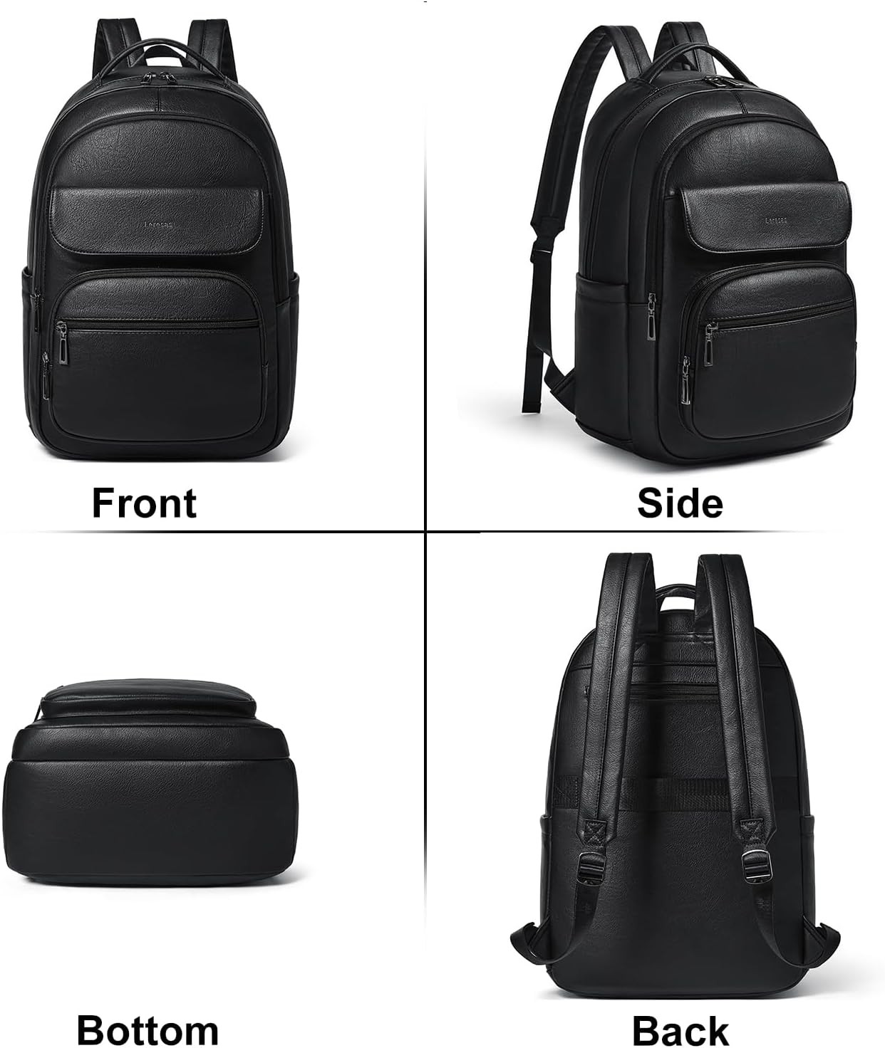 37L Backpack Pack Backpack Leresas Purse for Women Mens Work Travel Teacher Back Laptop Business Vegan Leather Fashion