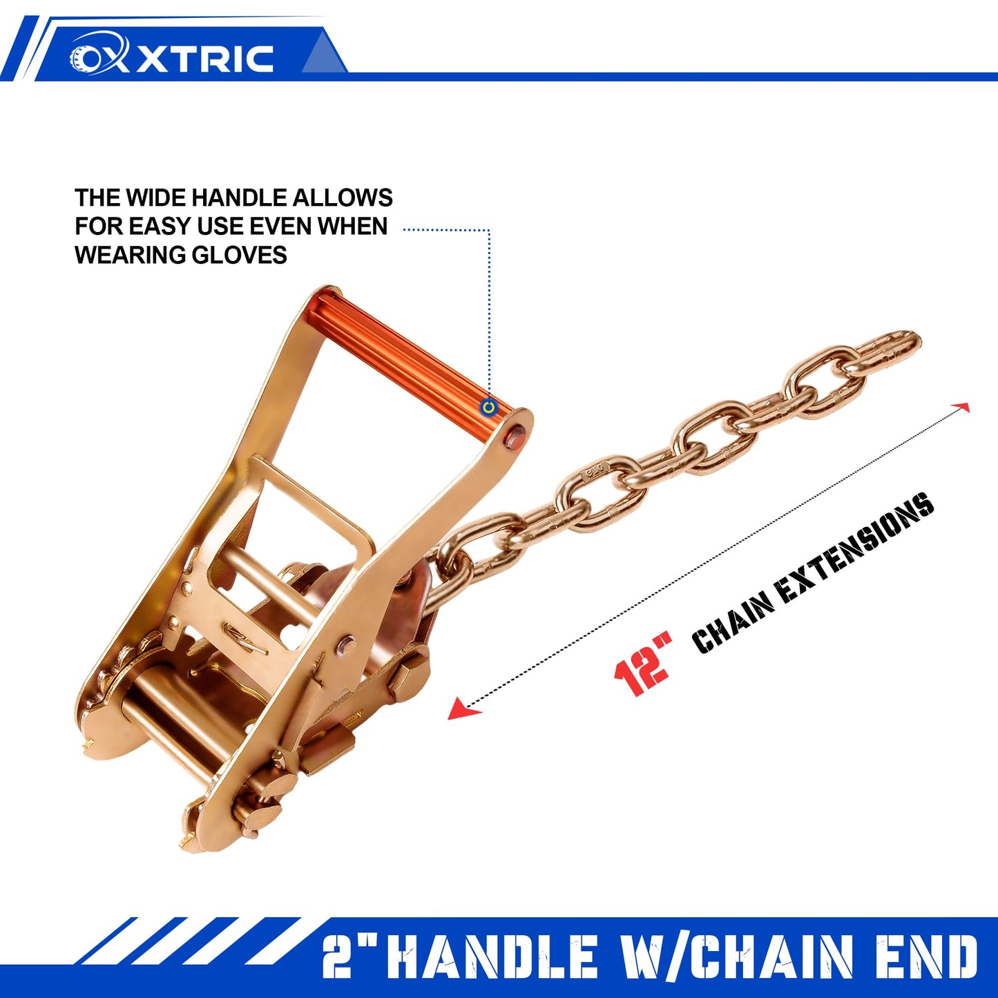 OXXTRIC 8 Point Roll Back Vehicle Tie Down Kit,Tow Truck Flatbed Straps with Chain Extension on Both Ends,WLL 3300 lbs,Heavy Duty Car Hauler Tire Over Wheel Tie Down Straps