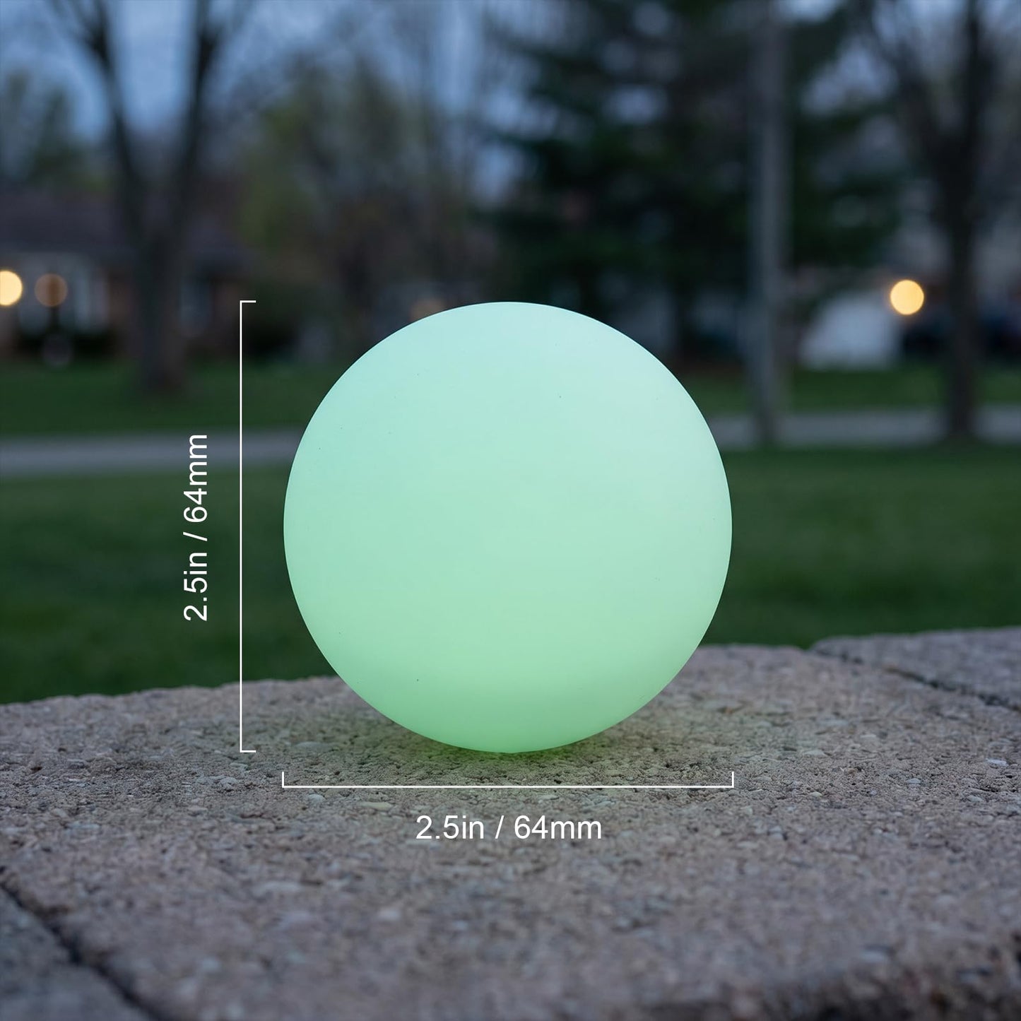Acrridi Glow in The Dark Lacrosse Ball Clear to Green Official Size Elastic Rubber Lacrosse Balls for Practice Training Massage Muscle Relaxation Indoor Outdoor Sports Gifts (2, Green)