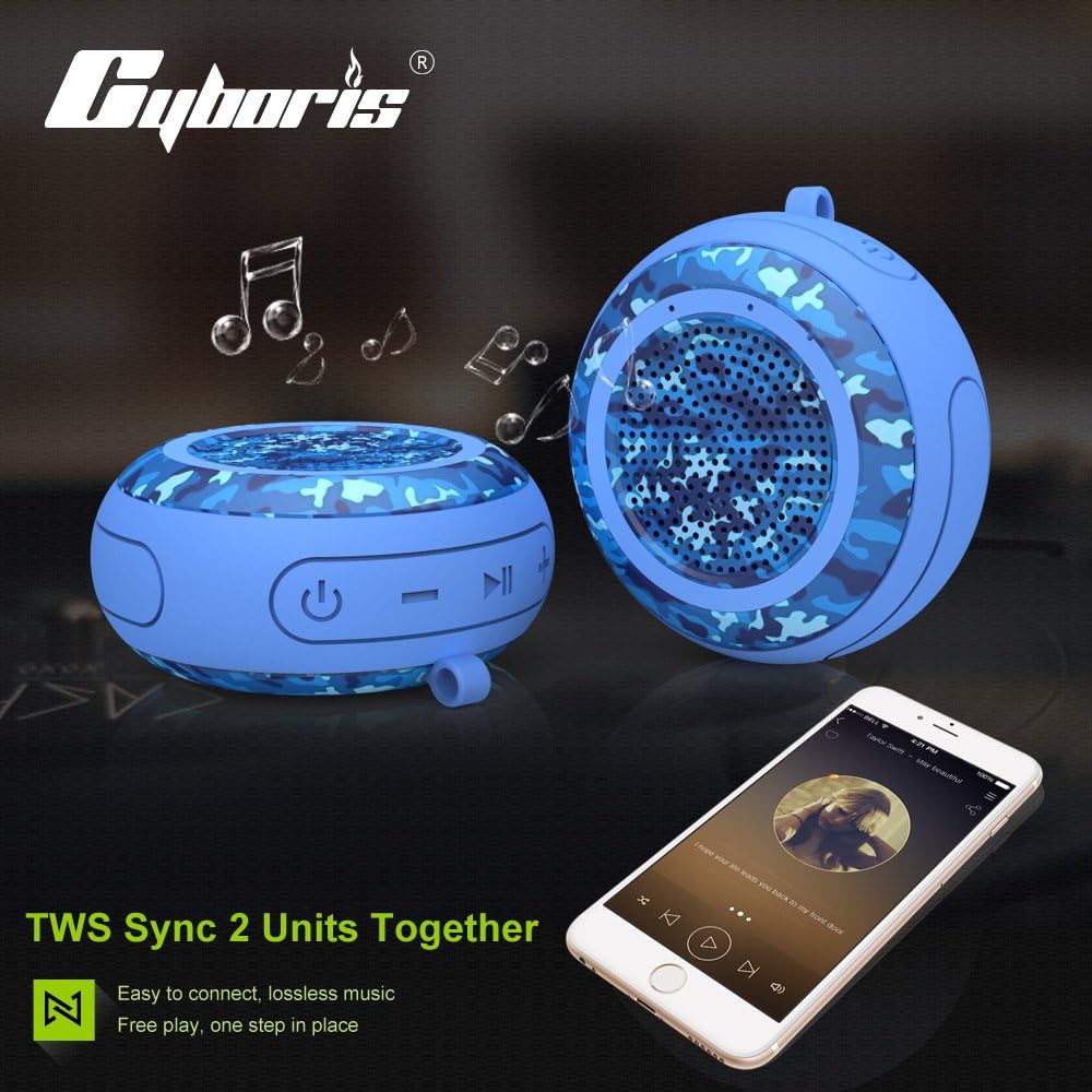 CYBORIS IPX7 Small Floating Bluetooth Speaker Waterproof, Shockproof & Portable Mini Outdoor Wireless Speaker