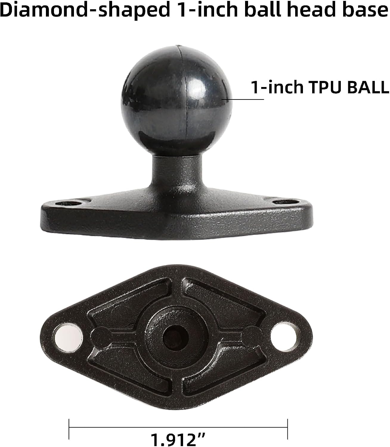xik 1/4"-20 Thread Camera Mount Holder for Wall/Desk/Car/Boat,AMPS Standard Hole InstallationFits DSLR, CCTV, Action