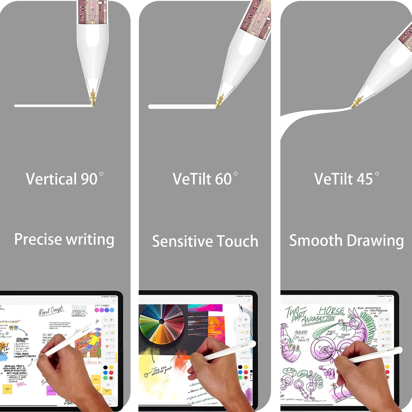BOBEN 5 Pack 2nd 1st Clear Pencil Tips for Apple Pencil Generation and Generation Fine Point Metal Tip, Wear-Resistant