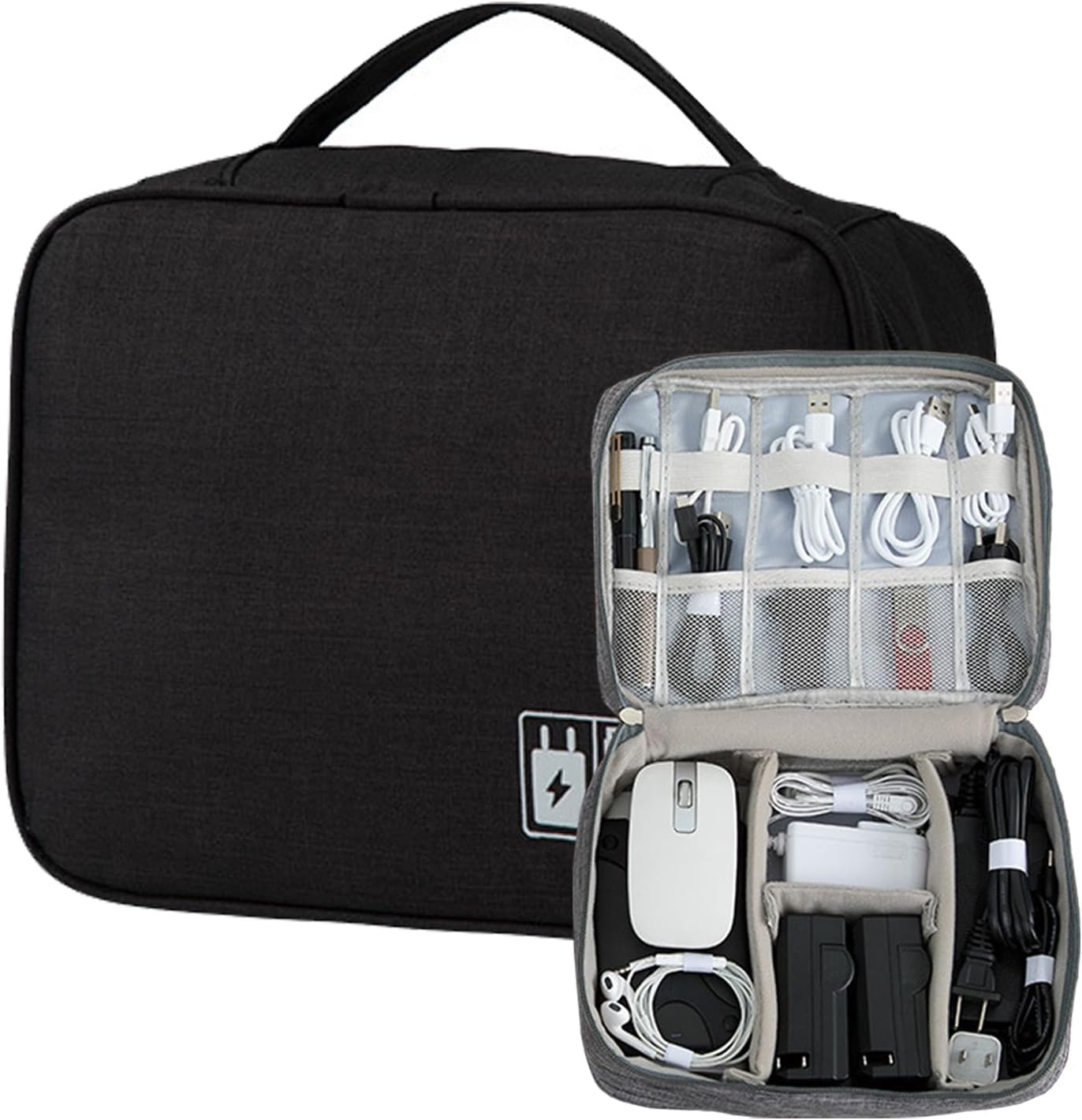 Versatile Organizer Case for Small Electronics and Cables