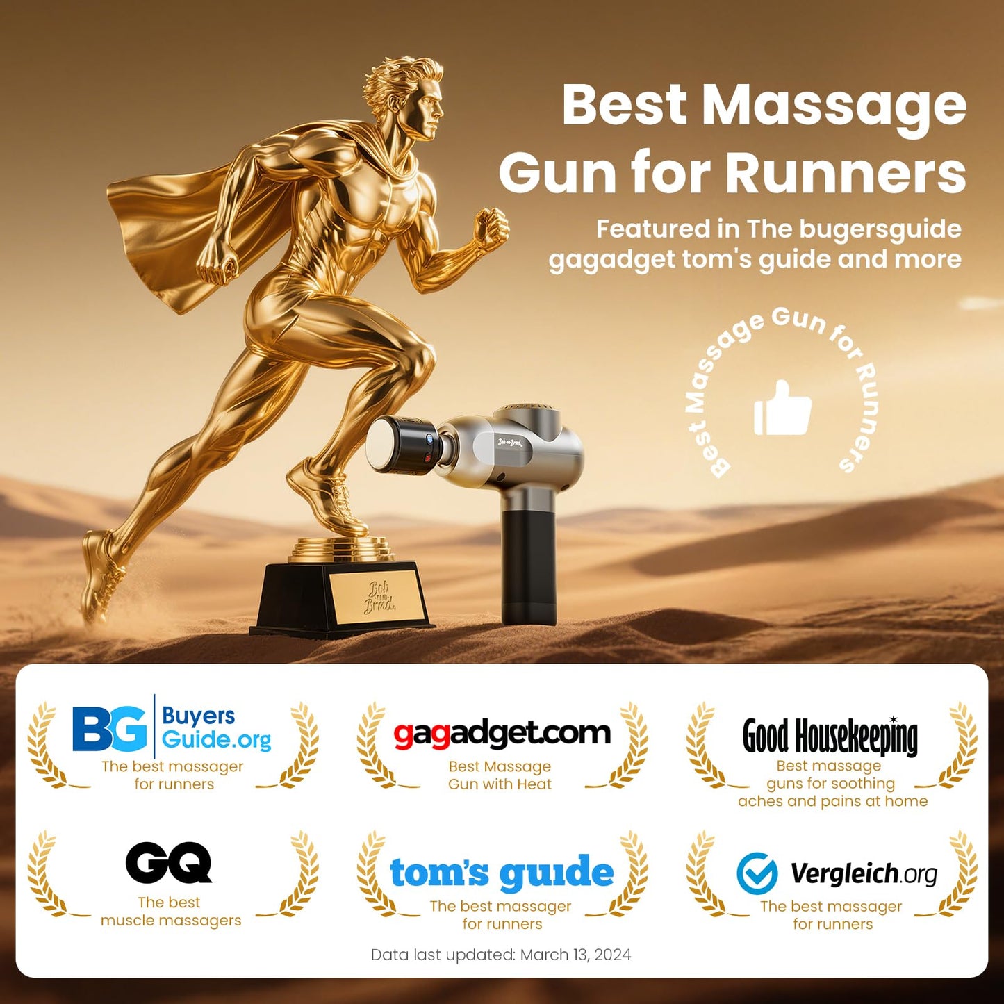 BOB AND BRAD C2 Pro Massage Gun with Heat and Cold Therapy, FSA Eligible & HSA Approved, PT-Developed Deep Tissue Back Massager for Athletes, Men & Women — Birthday & Holiday Gifts