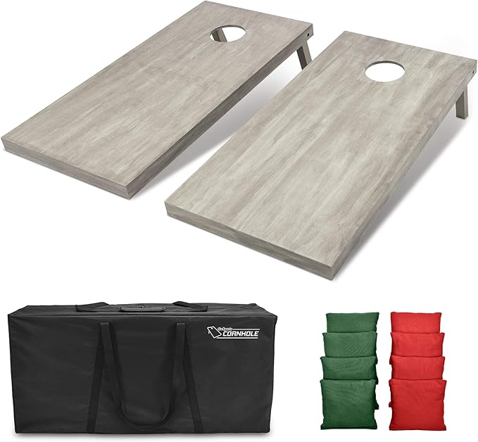 GoSports 4 ft x 2 ft Regulation Size Wooden Cornhole Boards Set - Includes Carrying Case and Bean Bags (Choose Your Colors) Over 100 Color Combinations