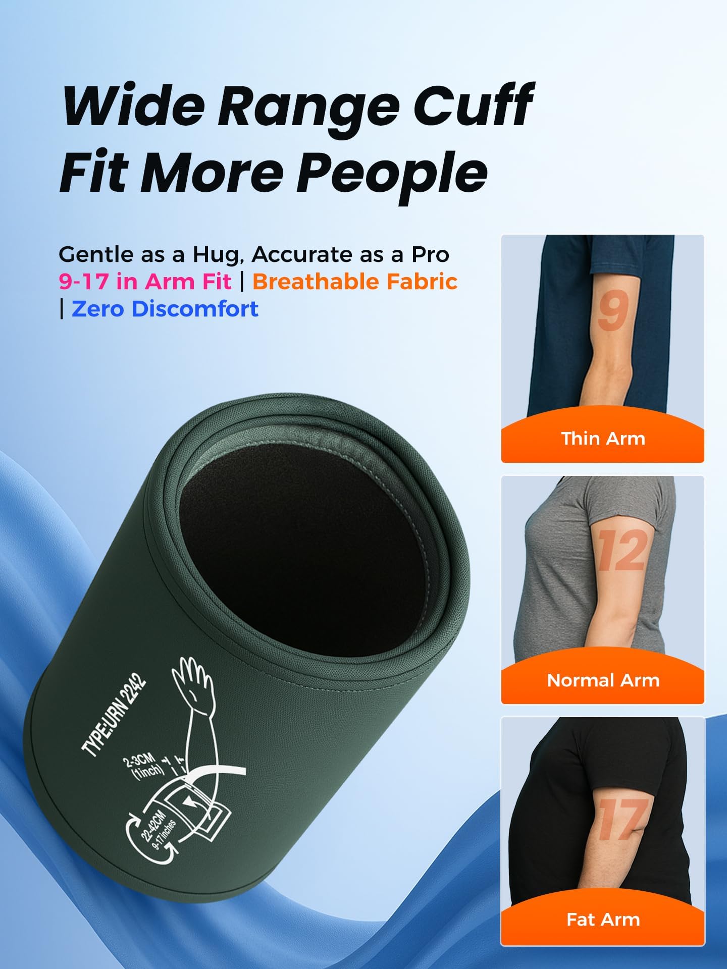 WAMELPRI FDA-Cleared Blood Pressure Monitor, FSA&HSA Eligible Home & Travel BP Machine, Adjustable Wide-Range Cuff for Seniors & Pregnancy, Stores Previous Readings, Accurate Daily Health Tracking
