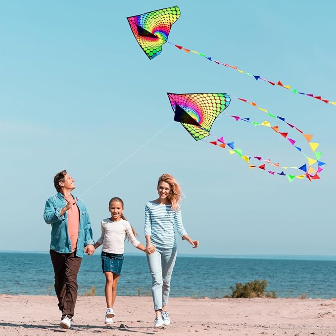 Xida Kites for Kids Ages 4-8, Large Kite for Adults, Easy to Fly Beach Kites with Handle and String,Perfect for Beginners,Beach,and Outdoor Flying Fun