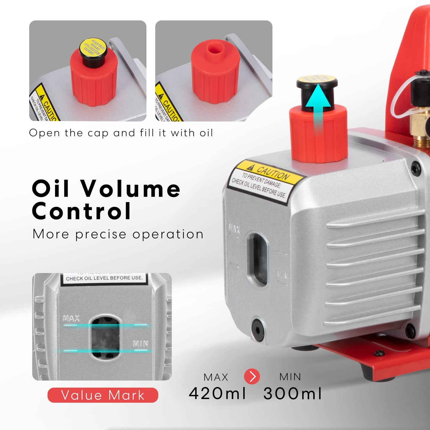 VIVOHOME 110V 1/2 HP 5 CFM Dual Stage Rotary Vane HVAC Air Vacuum Pump with VIVOHOME 110-120V AC 60Hz 3/4HP Single Cylinder Portable Refrigerant Recovery Machine