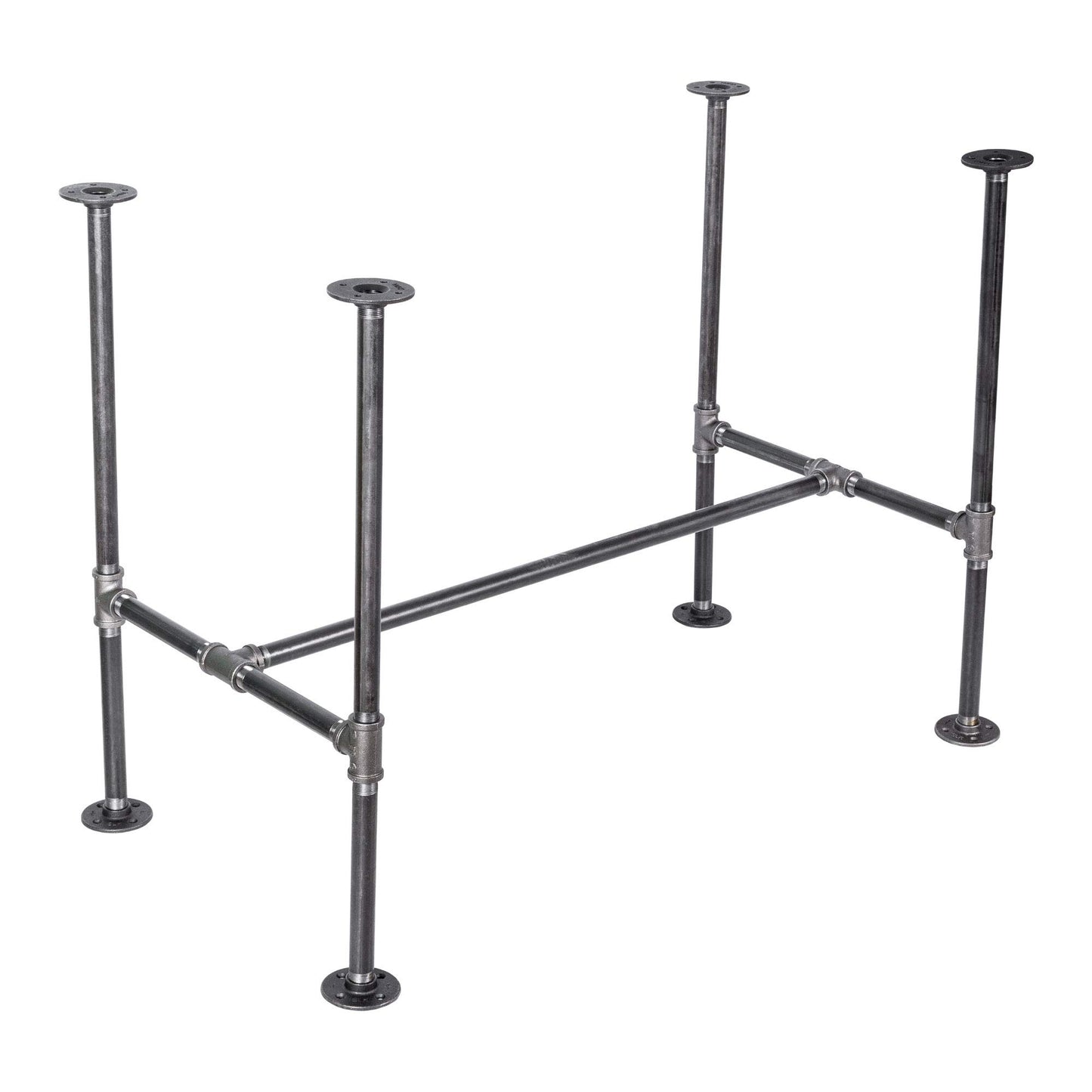 PIPE DECOR Industrial Kitchen Dining Table Base, 3/4 Inch Pipe, 30 Inch Height Rustic Metal Frame for Home Office, Basement, Study - Poker Design