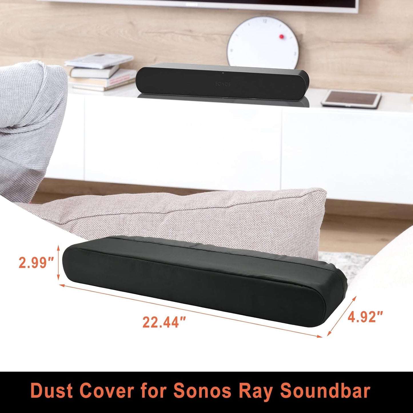 TXEsign Dust Cover Compatible with Sonos Ray Soundbar, Nylon Fabric Dust Case Protective Sleeve TV Soundbar Protector