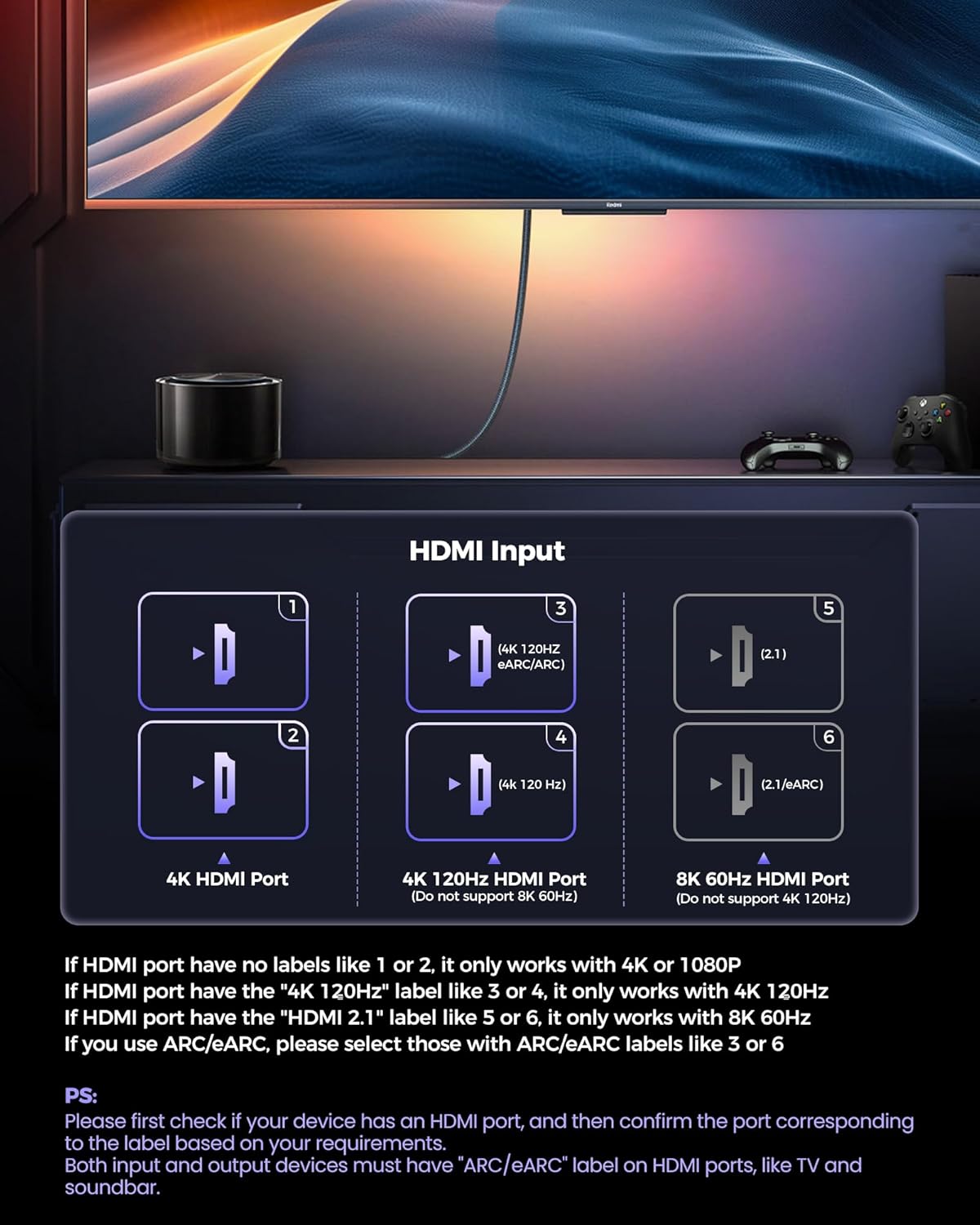 10K 8K 2.1 2-Pack 3.3FT, 2.1 [8K@60Hz, 4K@120Hz] Dolby 48Gbps, Silkland HDMI Cable Certified Ultra High Speed HDMI