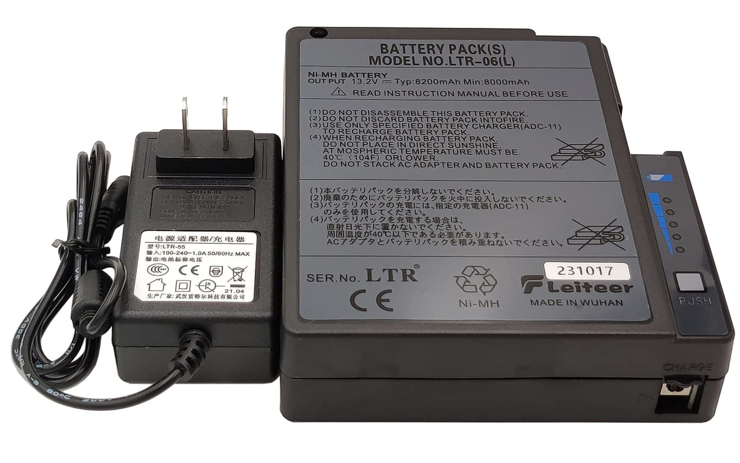 DCYNXC 13.2V LTR-06(L) Battery Ni-MH for Fujikura FSM-50S FSM-50R Fusion Splicer Battery BTR-06 Battery 8200mAh (with Charger)