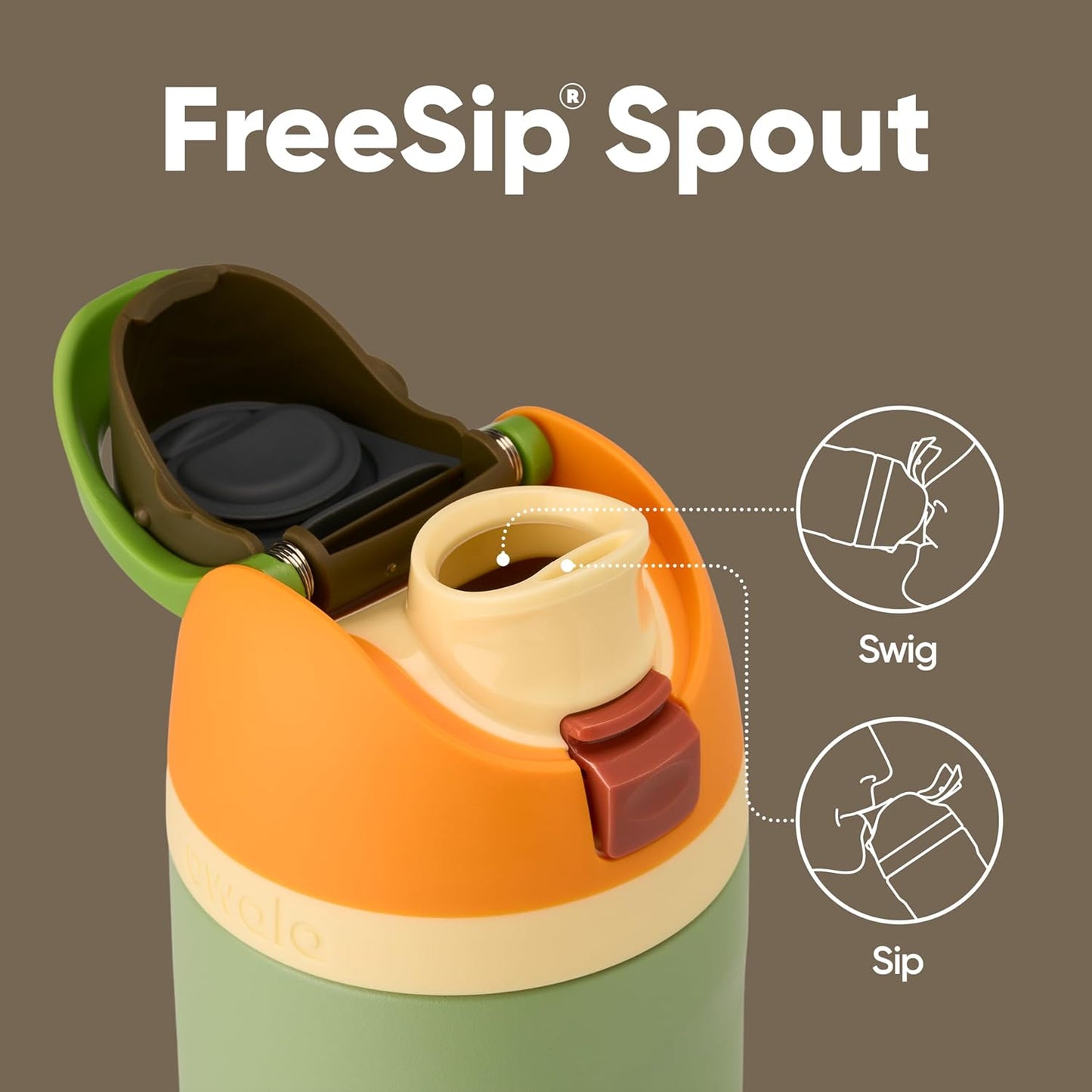 Owala FreeSip Insulated Stainless Steel Water Bottle - BPA-Free, 24 Oz, Camo Cool Design for Travel