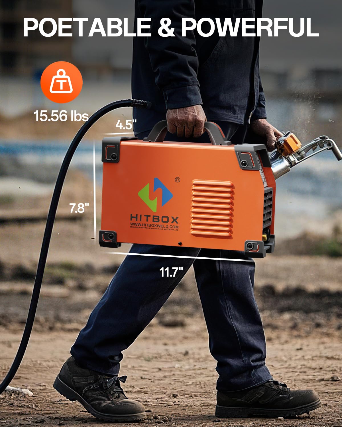 HITBOX 200A AC/DC TIG Welder 6-in-1 with Pulse & Square Wave, HF Start Aluminum TIG, MMA/Stick Welding, 220V IGBT Inverter, Dual Cooling Fan, Digital Display, Foot Pedal Compatible (HBT250P)