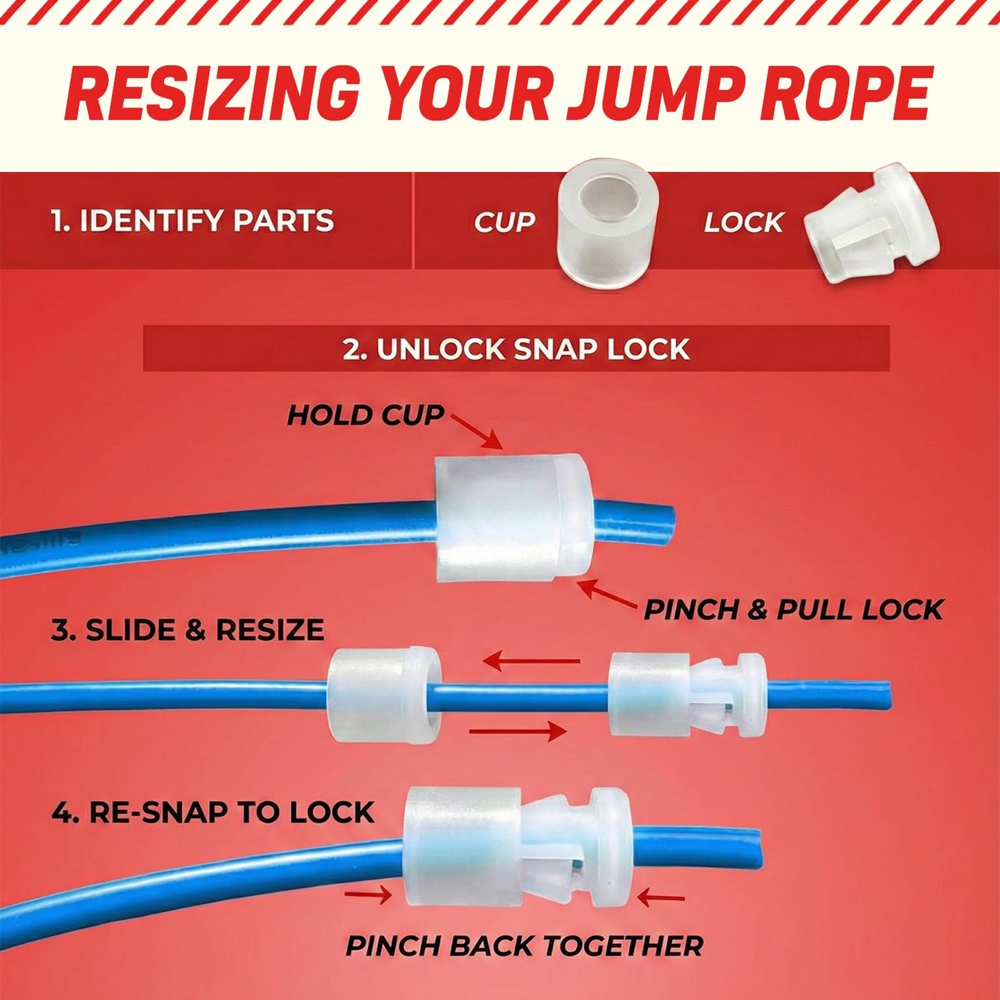 Elite SRS, Do Hard Things PVC Jump Ropes for Fitness Training Set Includes 3 Different Rope Thicknesses for Increasing the Intensity of Your Workouts IndoorOutdoor Adjustable Jump Rope with